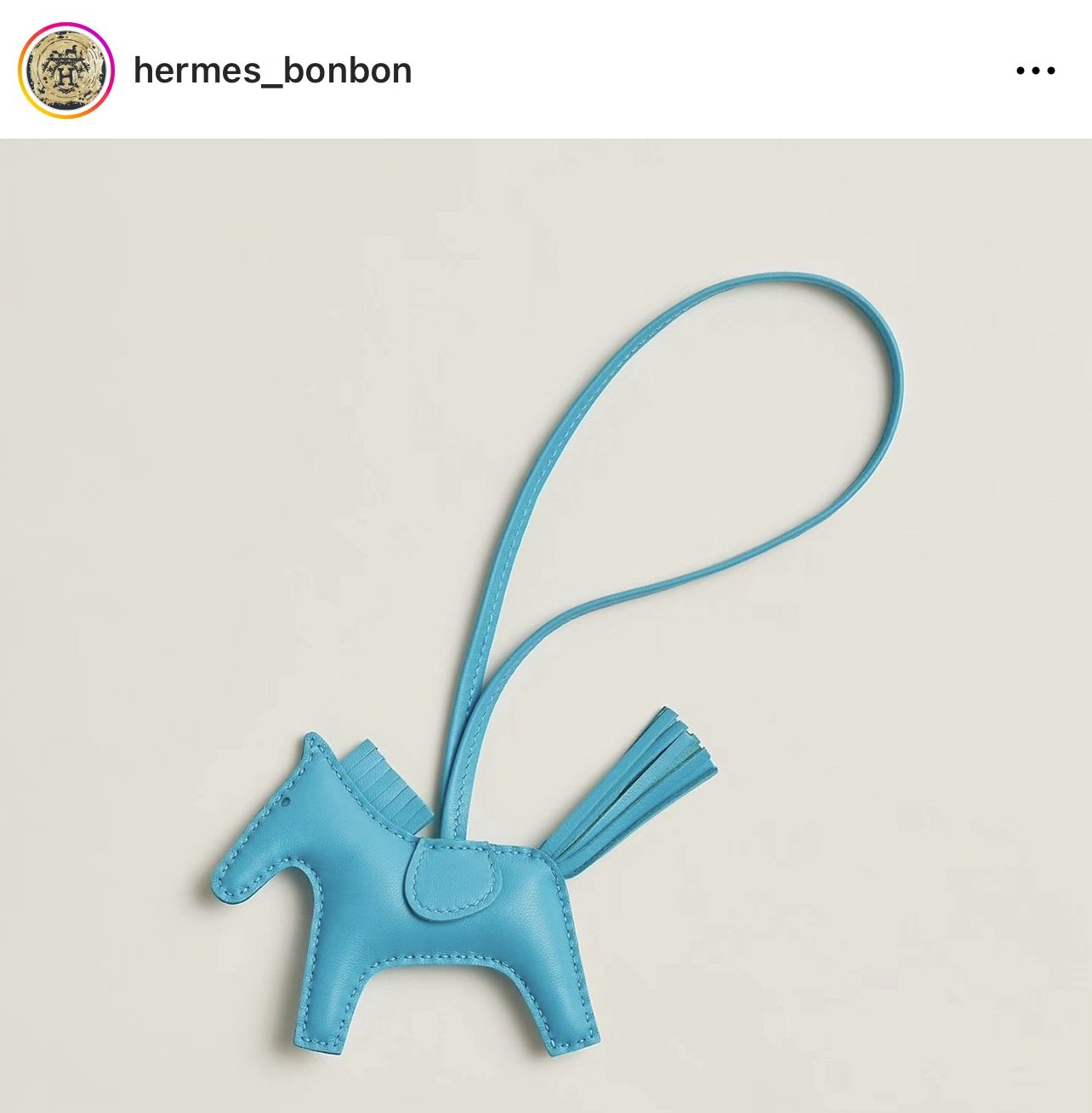 New Hermes Bleu Azteque Monotone Rodeo Charm 