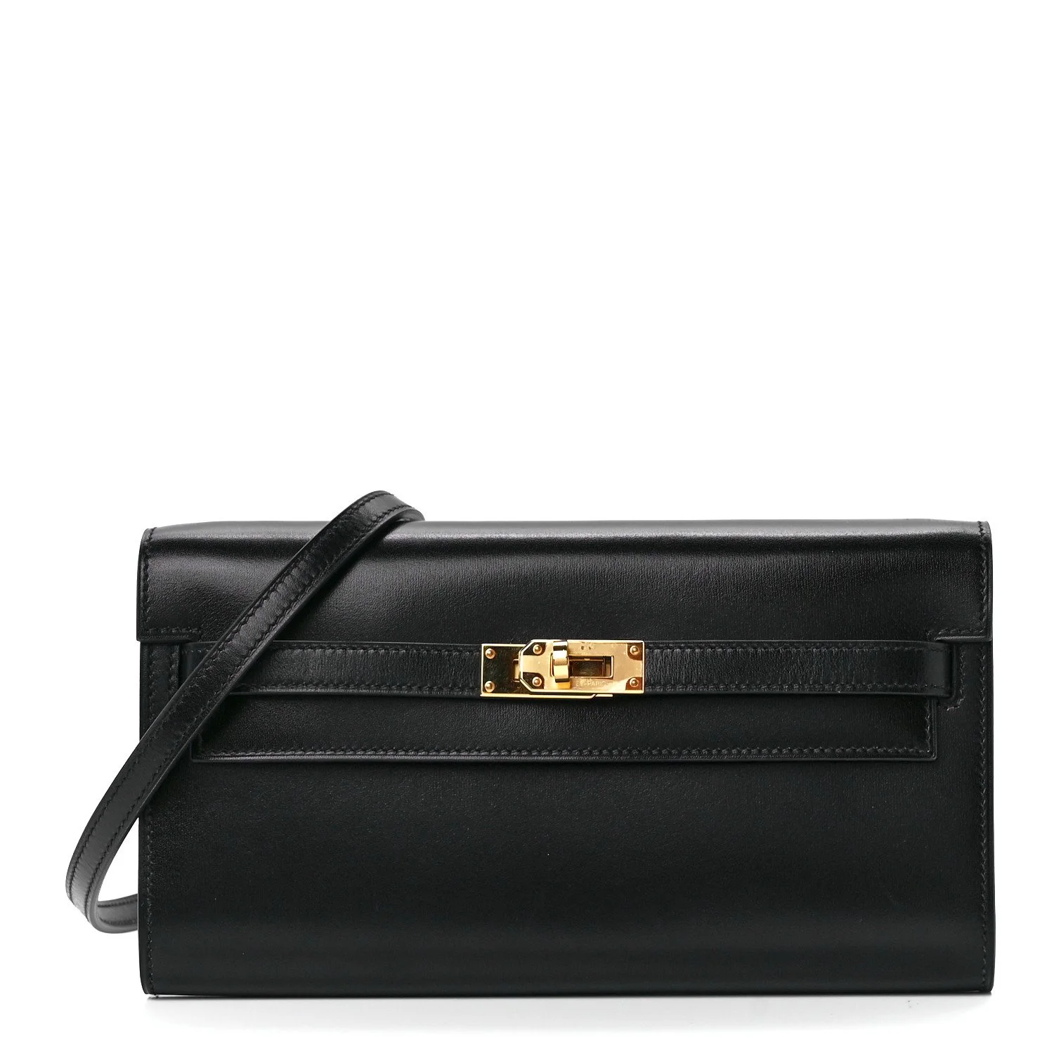  HERMES Box Kelly Wallet To Go Black For Sale 