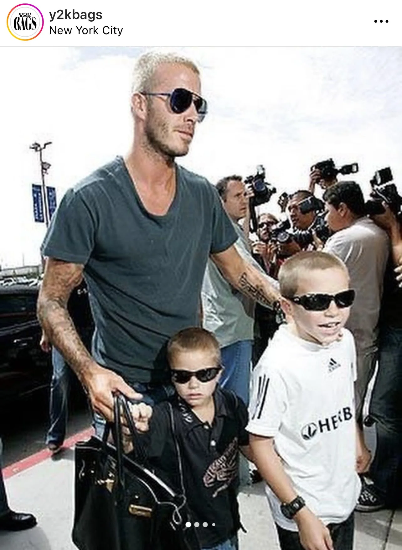 David Beckham with his Hermes Black Birkin