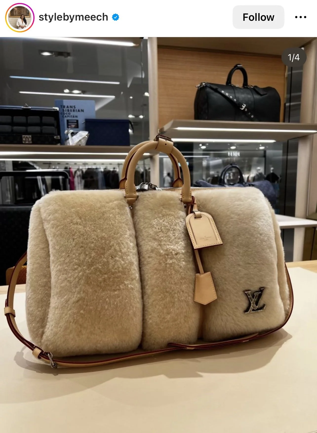 New Louis Vuitton Speedy Shearling Bag 2024