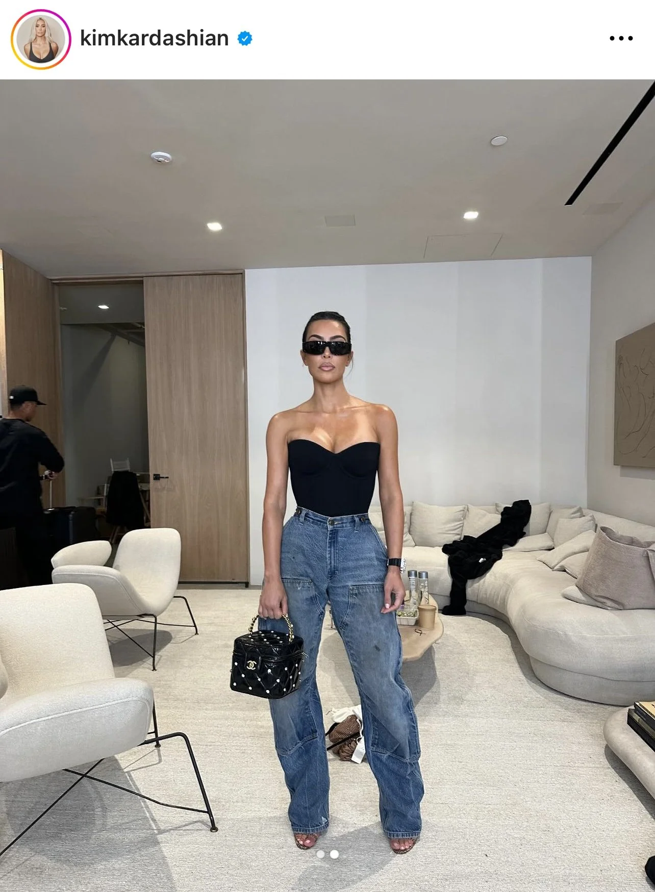 Kim Kardashian with her Chanel Limited Edition Runway Bag 2024
