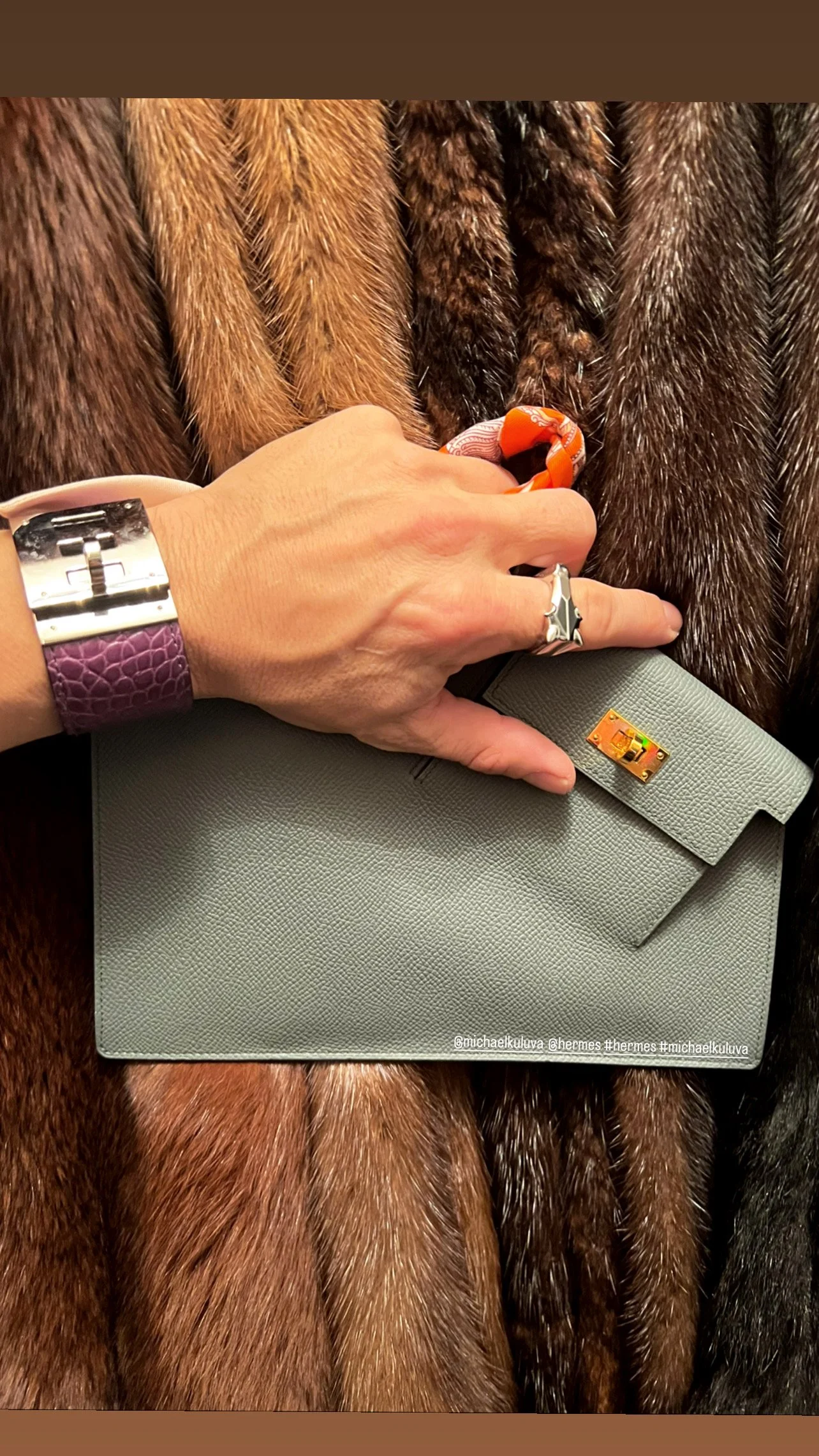 Michael Kuluva's Hermes Kelly Pocket Pochette