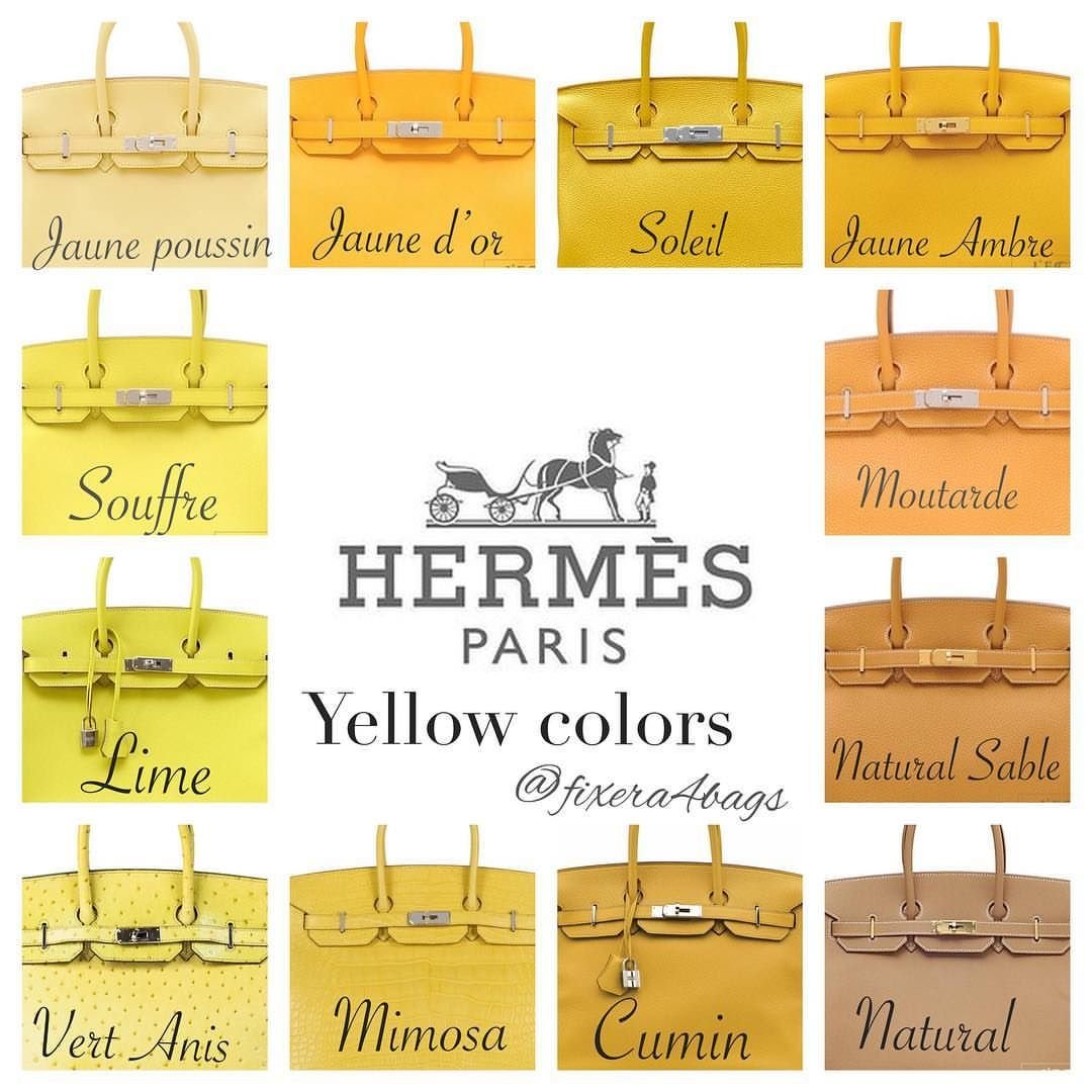 Hermes Yellow Color Chart 2024
