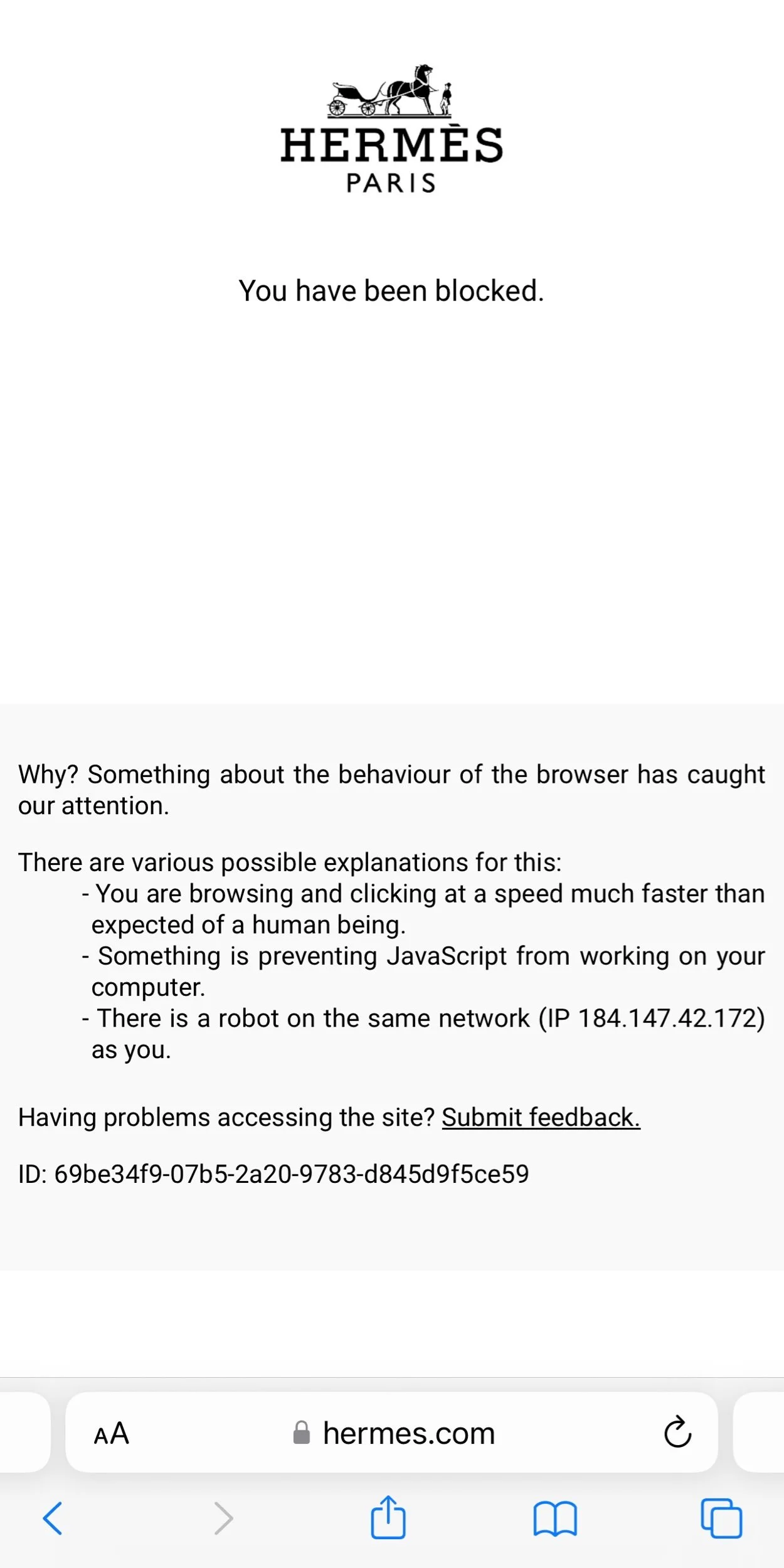 How to Get UNBLOCKED on Hermes.com?