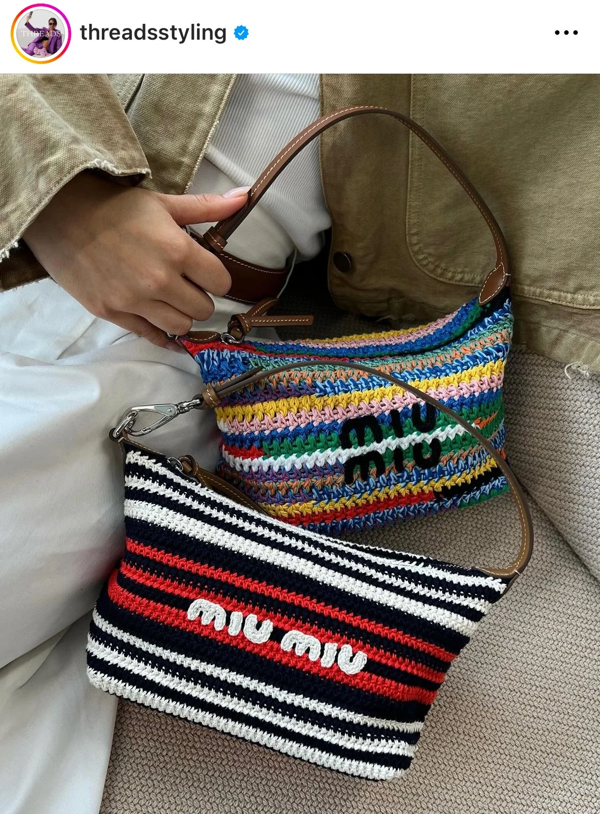 Miu Miu Crotchet Handbags 2024
