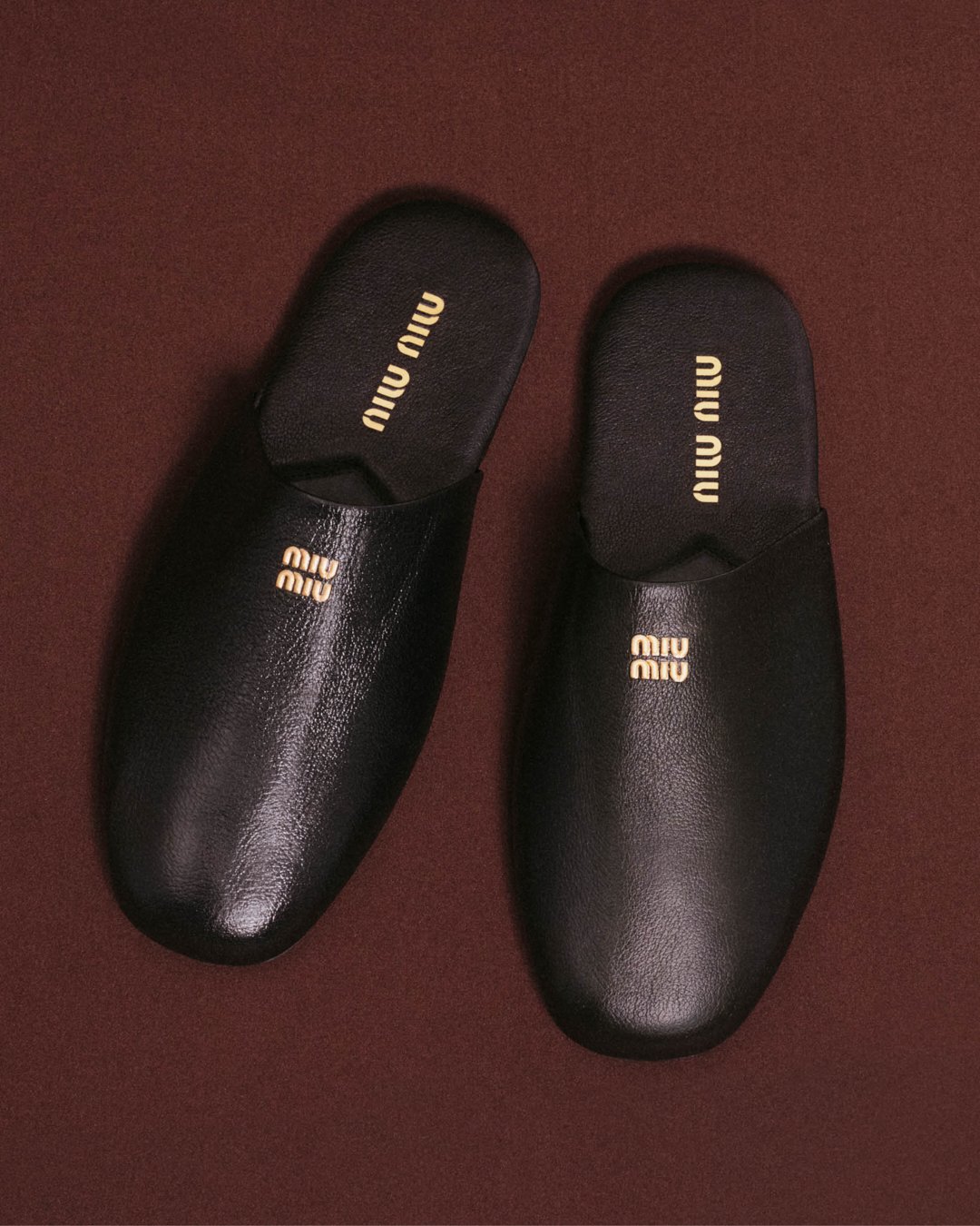 Miu Miu Soft Leather Slippers