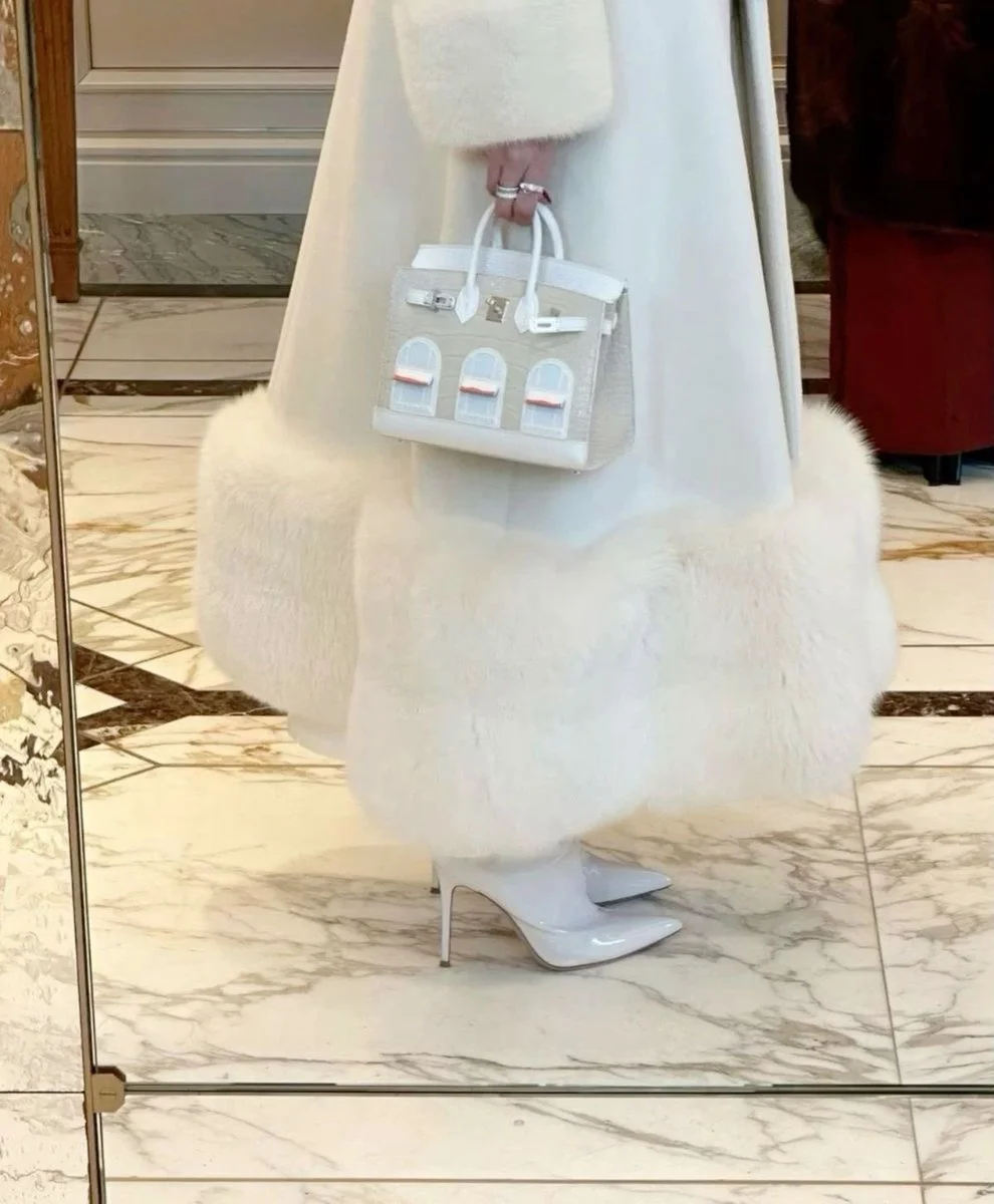 Hermes Sous la Neige (Under the Snow) Faubourg Birkin 20 Bag