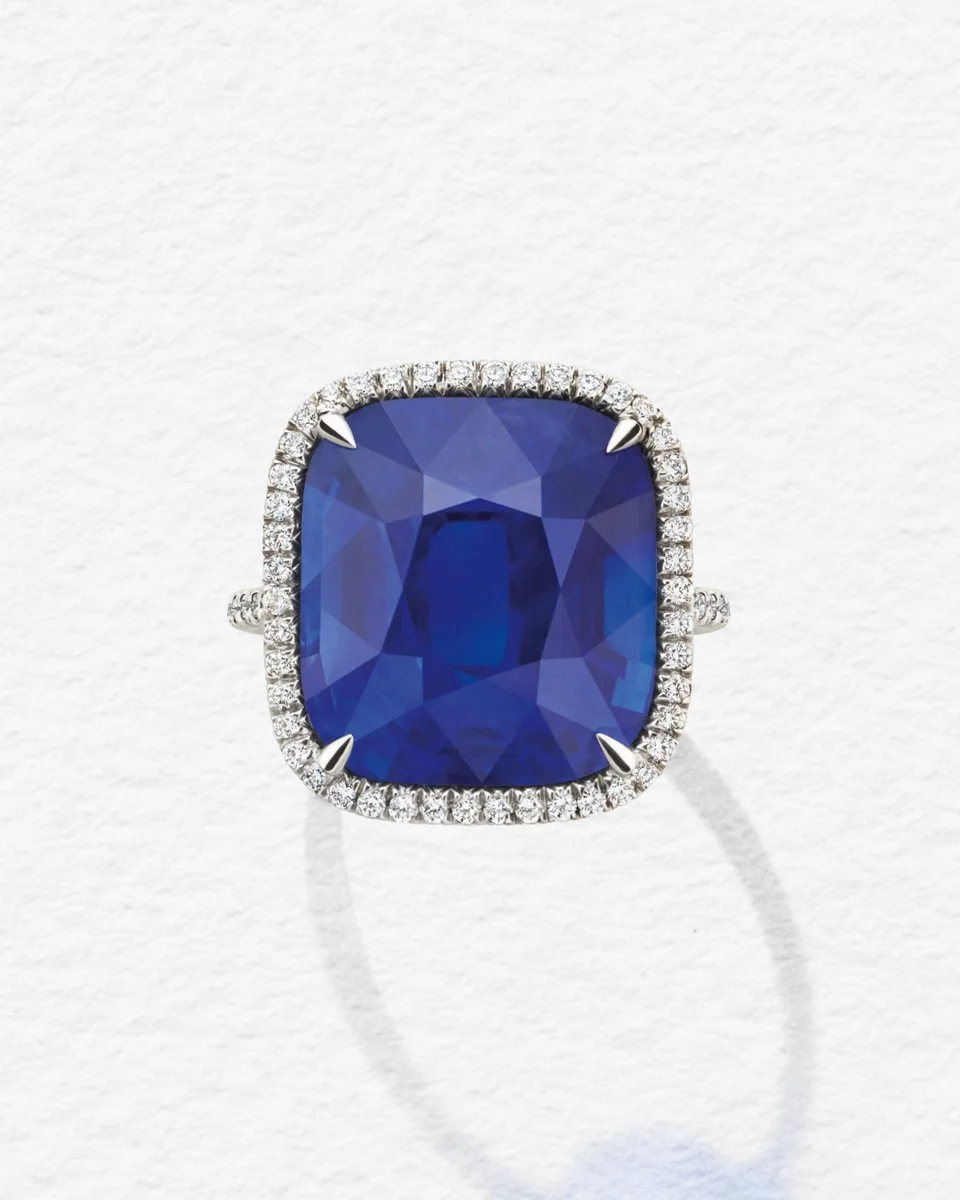 Harry Winston 21 Carat Cushion-Cut Sapphire Ring
