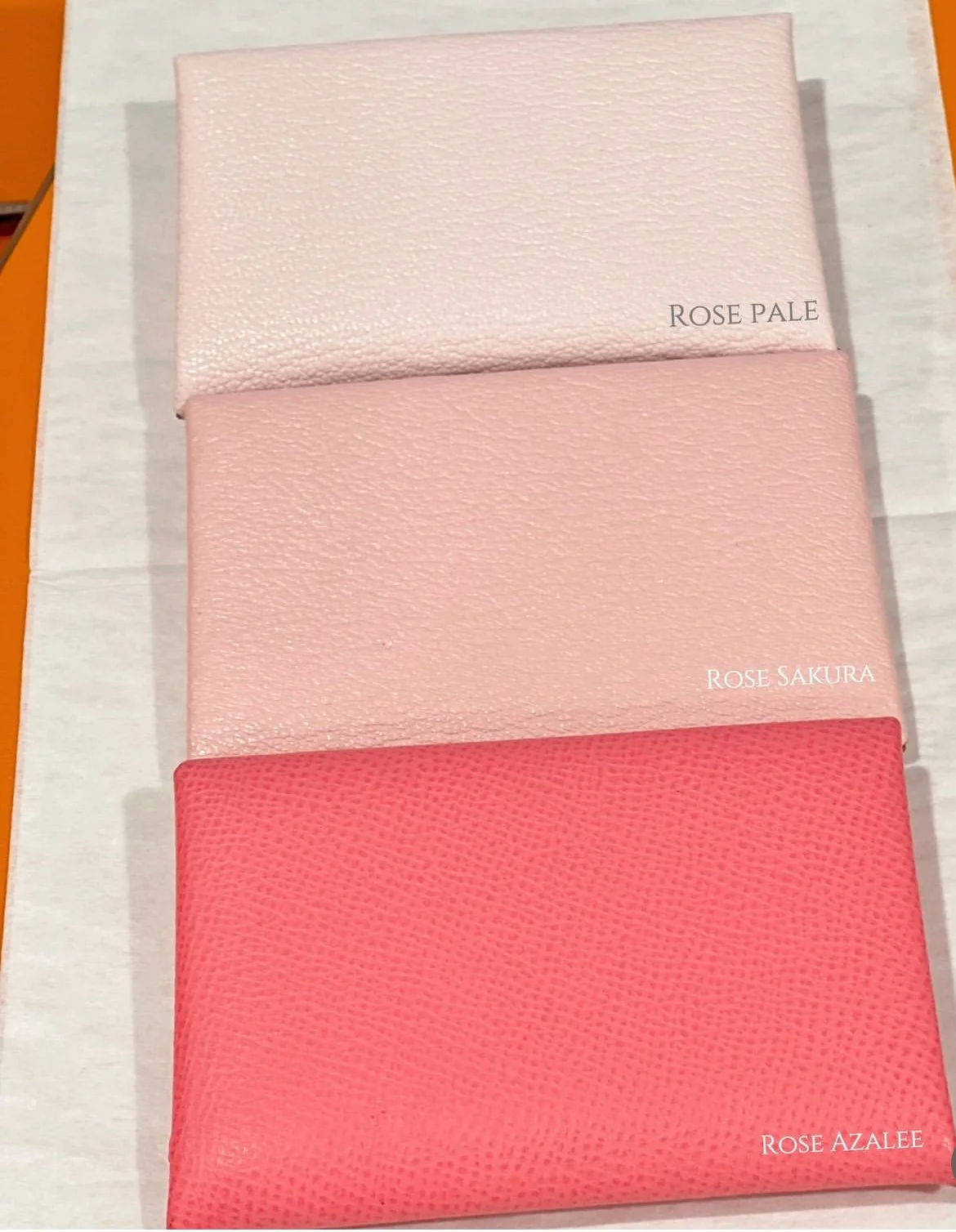 Hermes Rose Pink Color Chart 