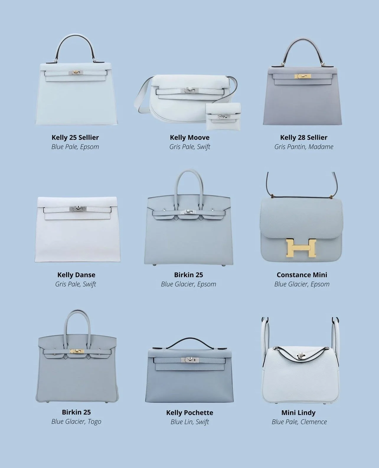 Hermes Blue and Grey Colors 