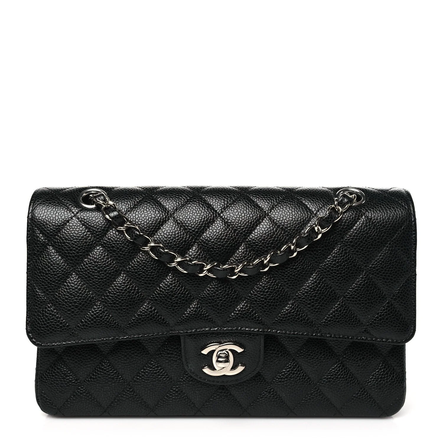 Chanel Caviar Quilted Medium Double Flap Black For Sale