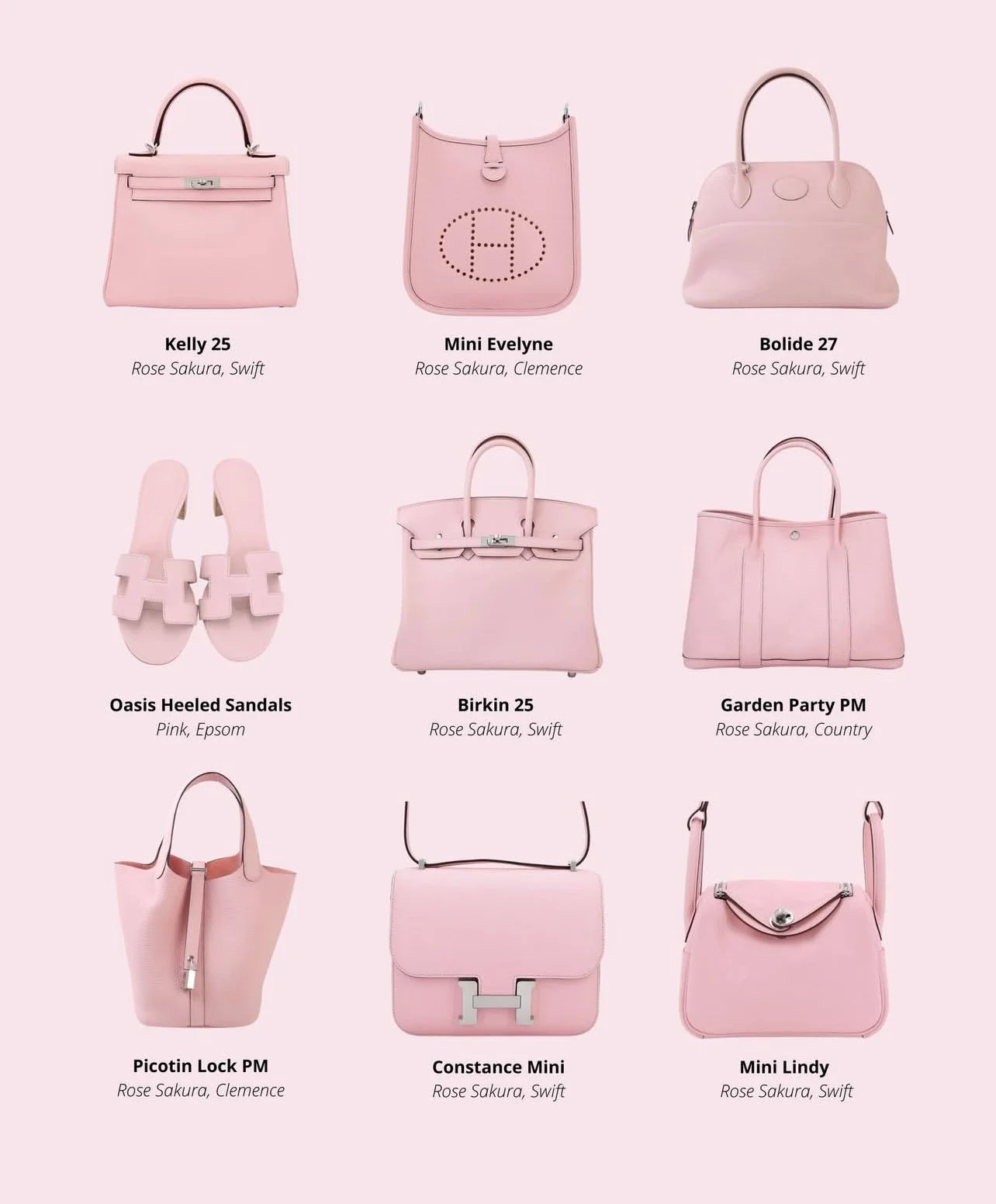 Hermes Rose Sakura Color