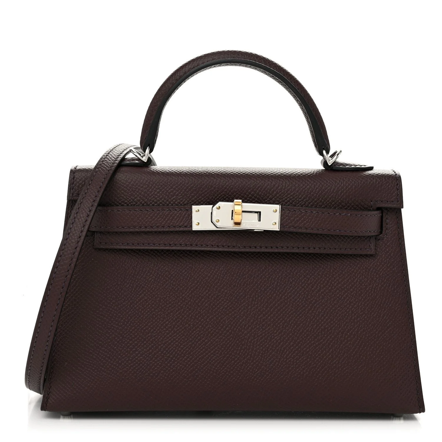 HERMES Epsom Mini Kelly Sellier 20 Rouge For Sale