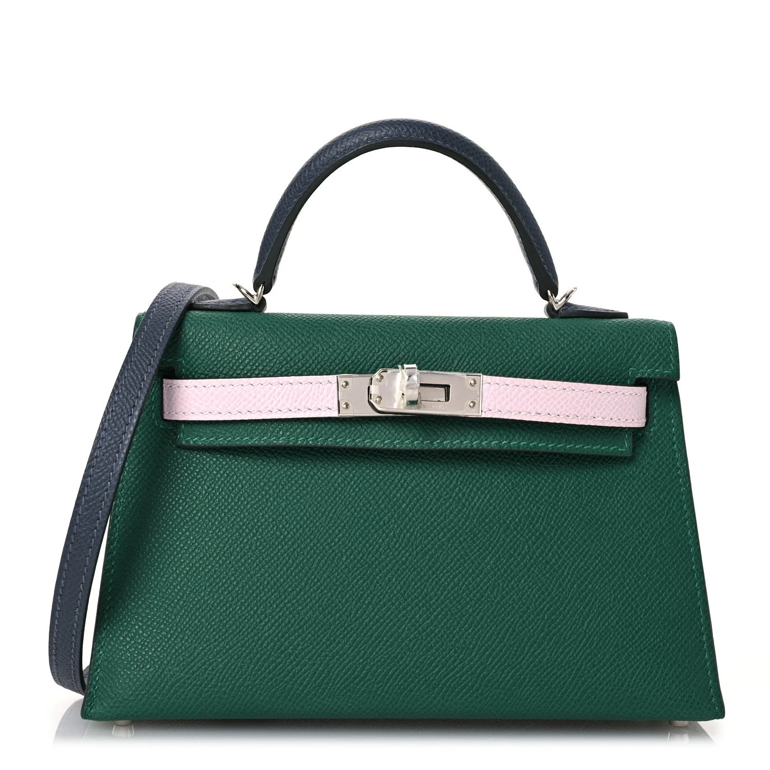 HERMES Epsom Tri-Color Mini Kelly Sellier 20 For Sale