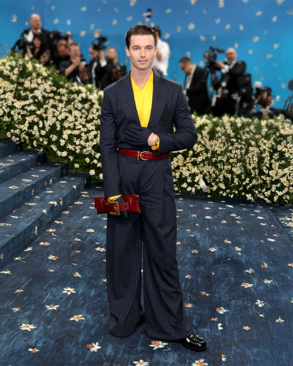 Patrick Schwarzenegger at the Met Gala 2025 in BALMAIN