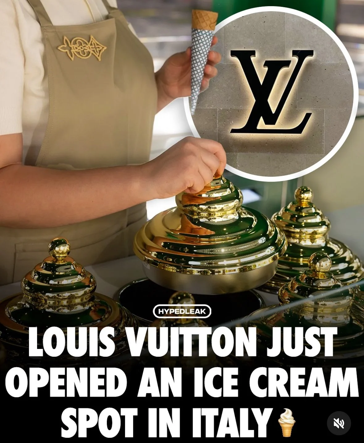 Louis Vuitton Opens Ice Cream Shop in Italy