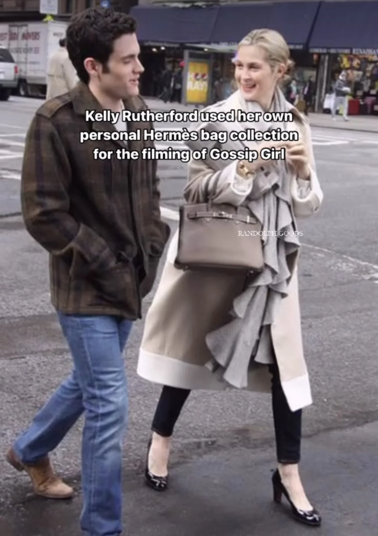 KELLY RUTHERFORD Used her OWN Hermes Collection for Gossip Girl Show