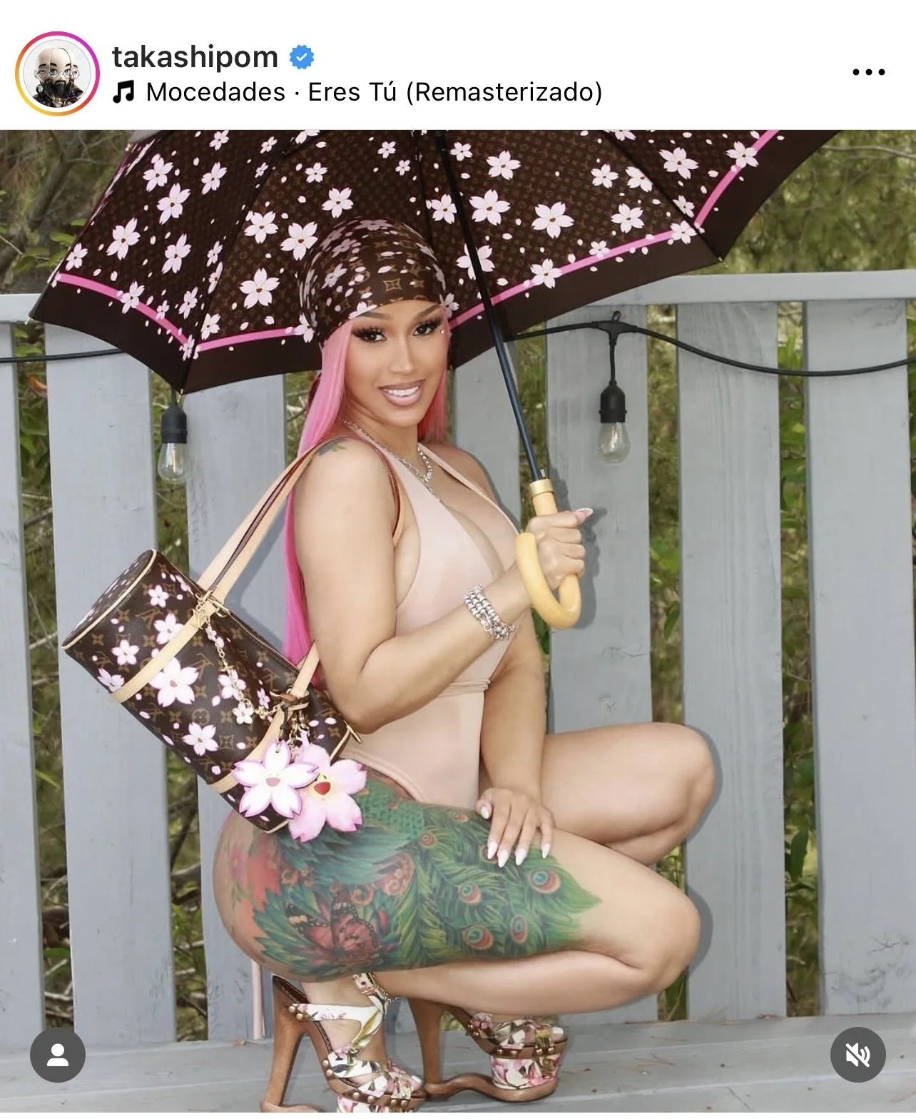 Cardi B in Louis Vuitton Murakami Collection 2025 