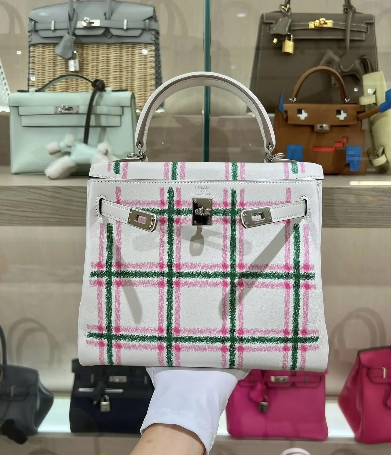 NEW Hermes Tartan Kelly Limited Edition Bag