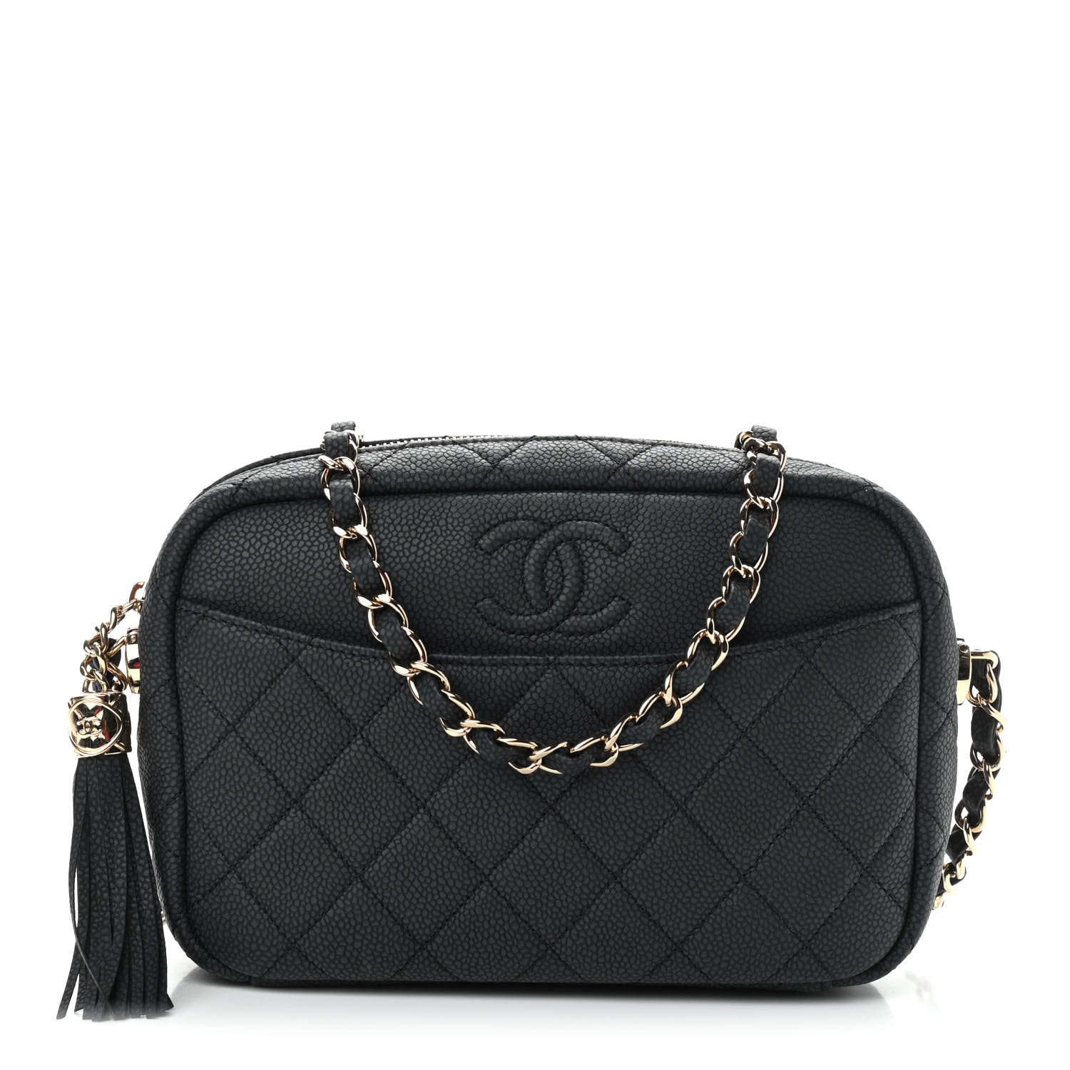 CHANEL Iridescent Caviar Quilted Small Coco Tassel Camera Case Black For  Sale — Collecting Luxury