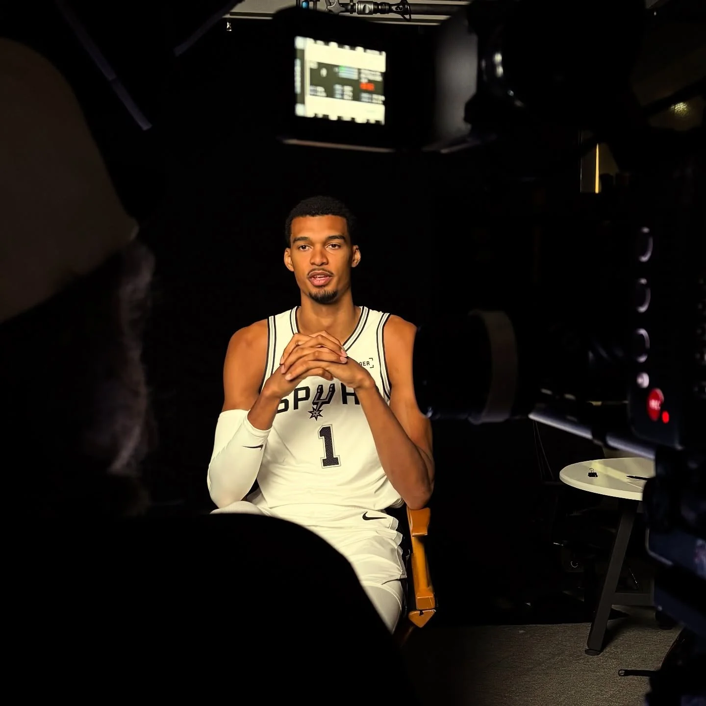 Hanging with @wemby and the rest of the @spurs at @NBA Media Day for @ESPN. #fbf #nba