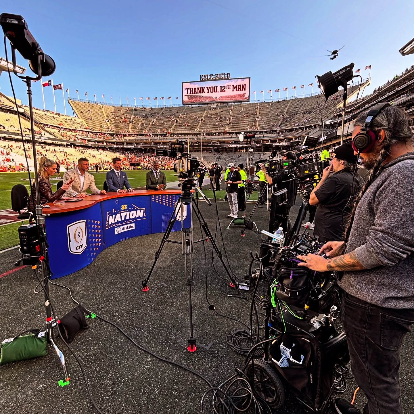 Aggies may have lost but we created 2+ hours of live TV in a challenging environment so therefore we won. #ESPN
