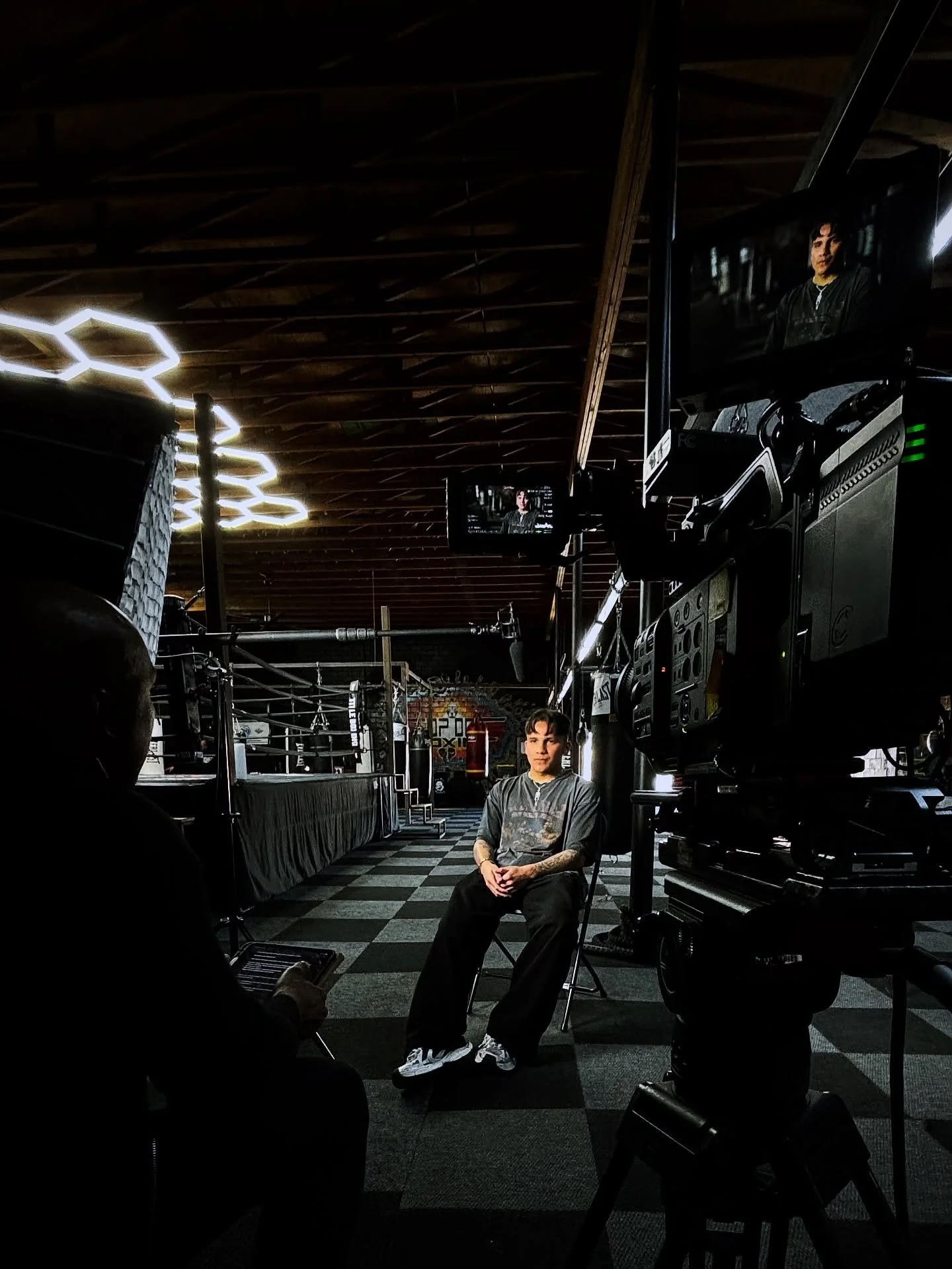 Super cinematic shoot with undefeated boxing champ Bam Rodriguez @210bam at his gym in South SATX for WWE.