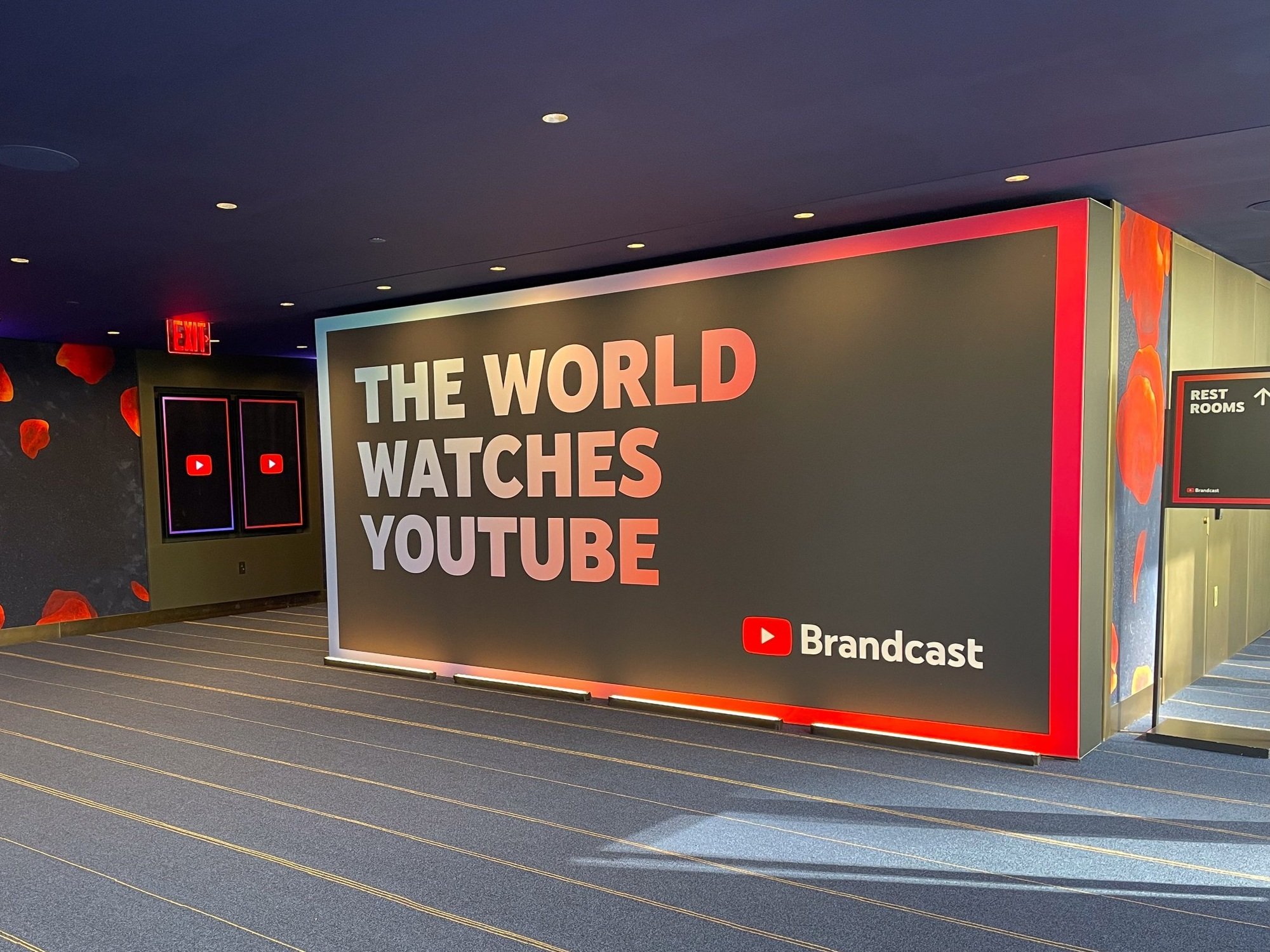  Large-scale impact graphics reinforced YouTube messaging in high-traffic spaces.  