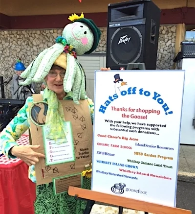 The Goose loves parties and loves the community! Here's our first prize winner in our "Hats off to You” party.