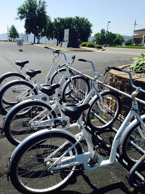 Bike lending program at Lake City Marina.