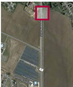 Map on Hwy 53 for Rectangular Rapid Flashing Beacon location