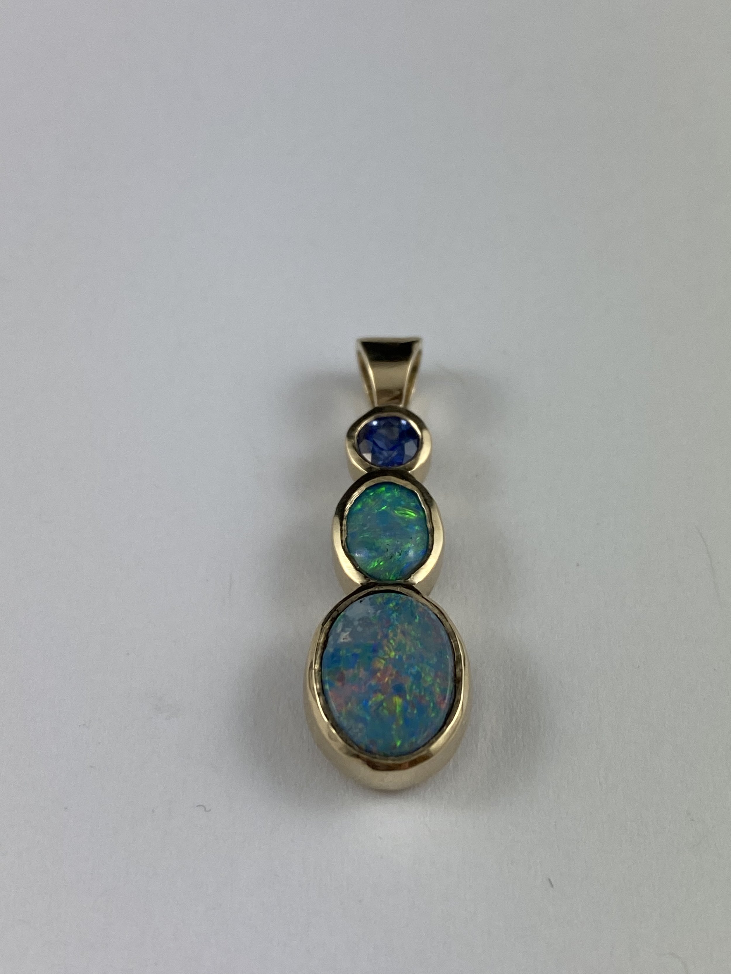 Opal and Sapphire Pendant