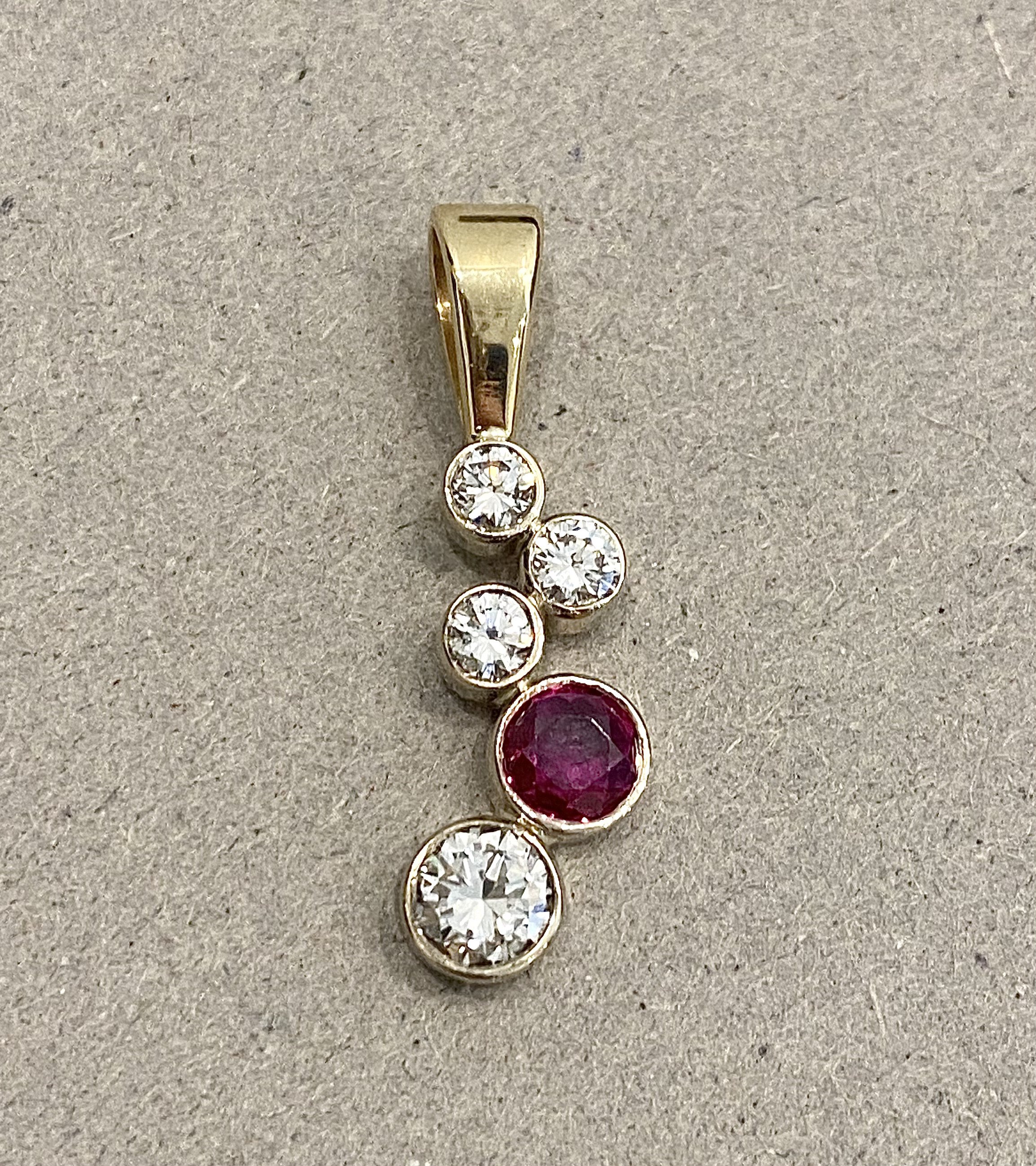 Ruby and Diamond Pendant