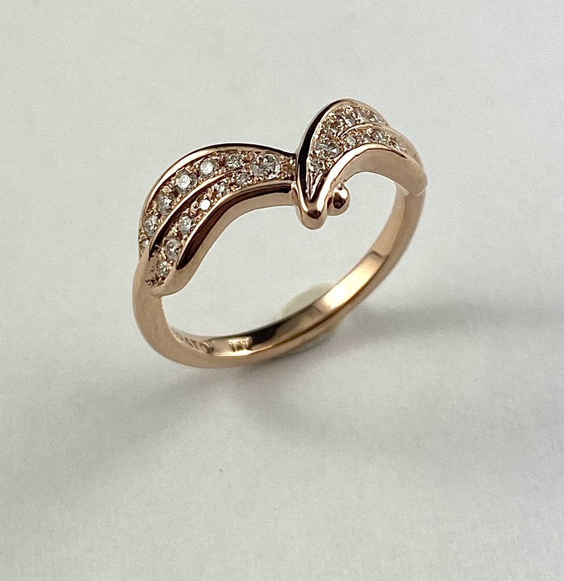 Rose Gold Pave Diamond Ring