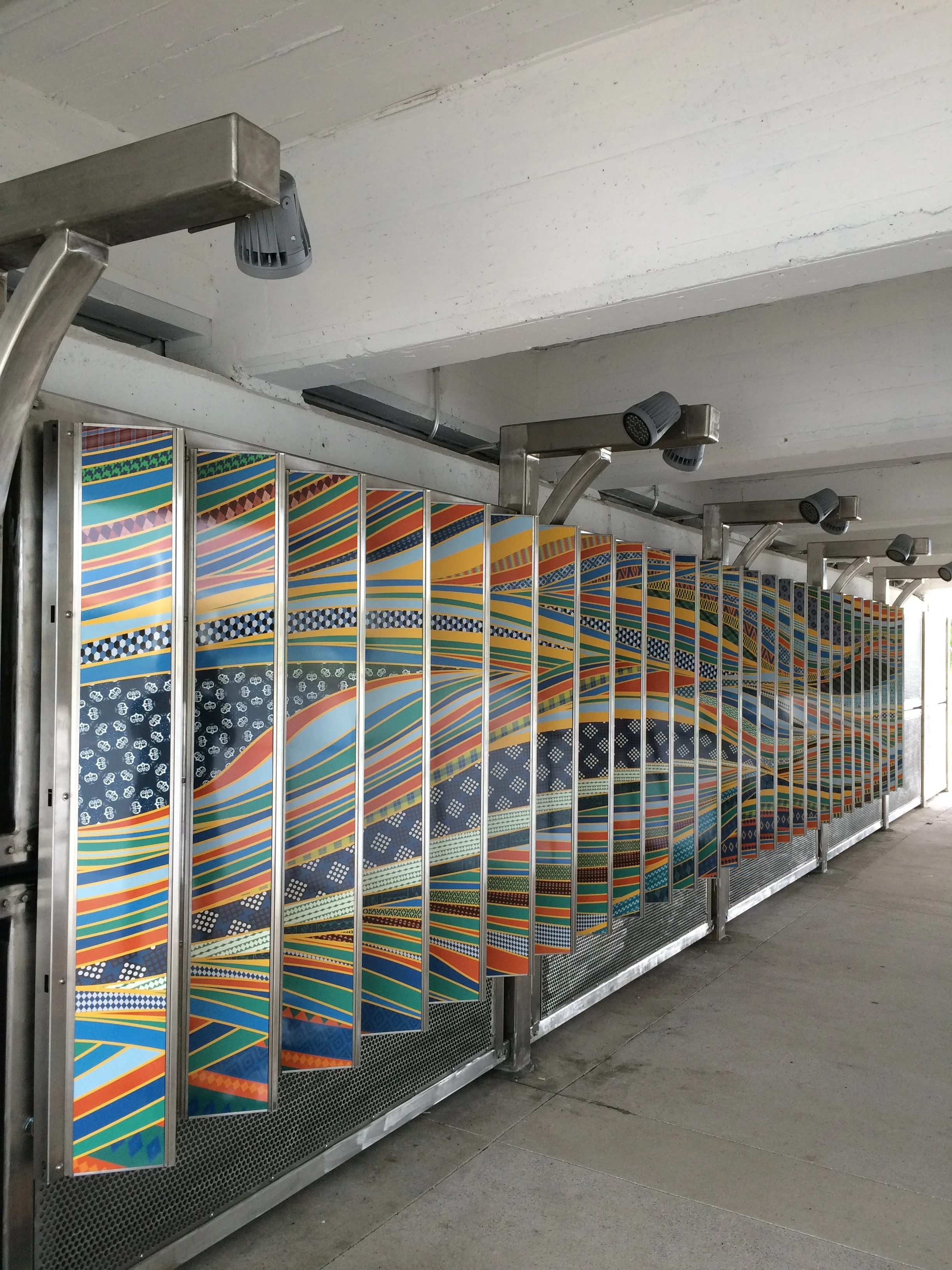 Installation of Woven Waves installation - Tampa