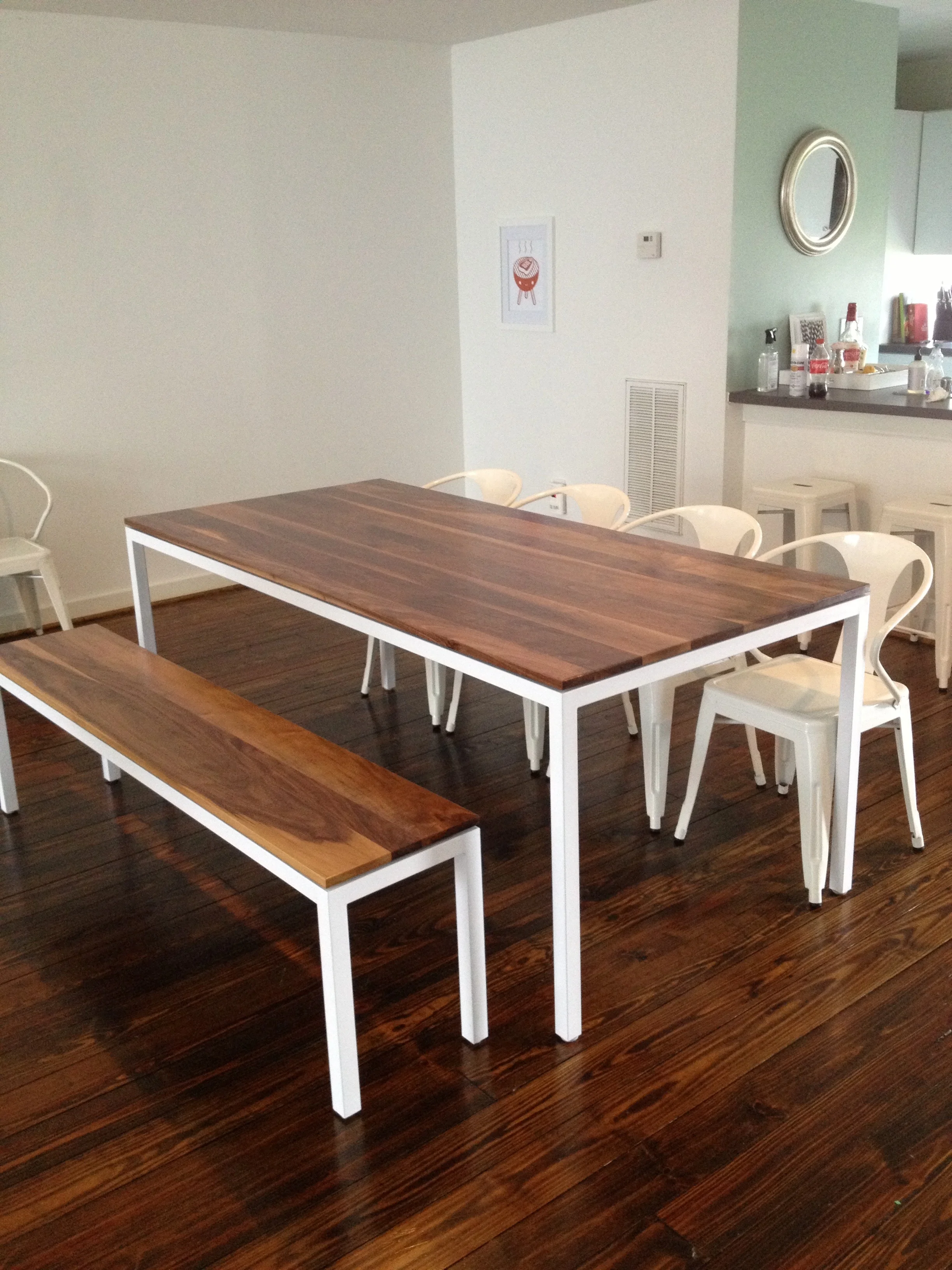 Sugar and Cloth table and bench