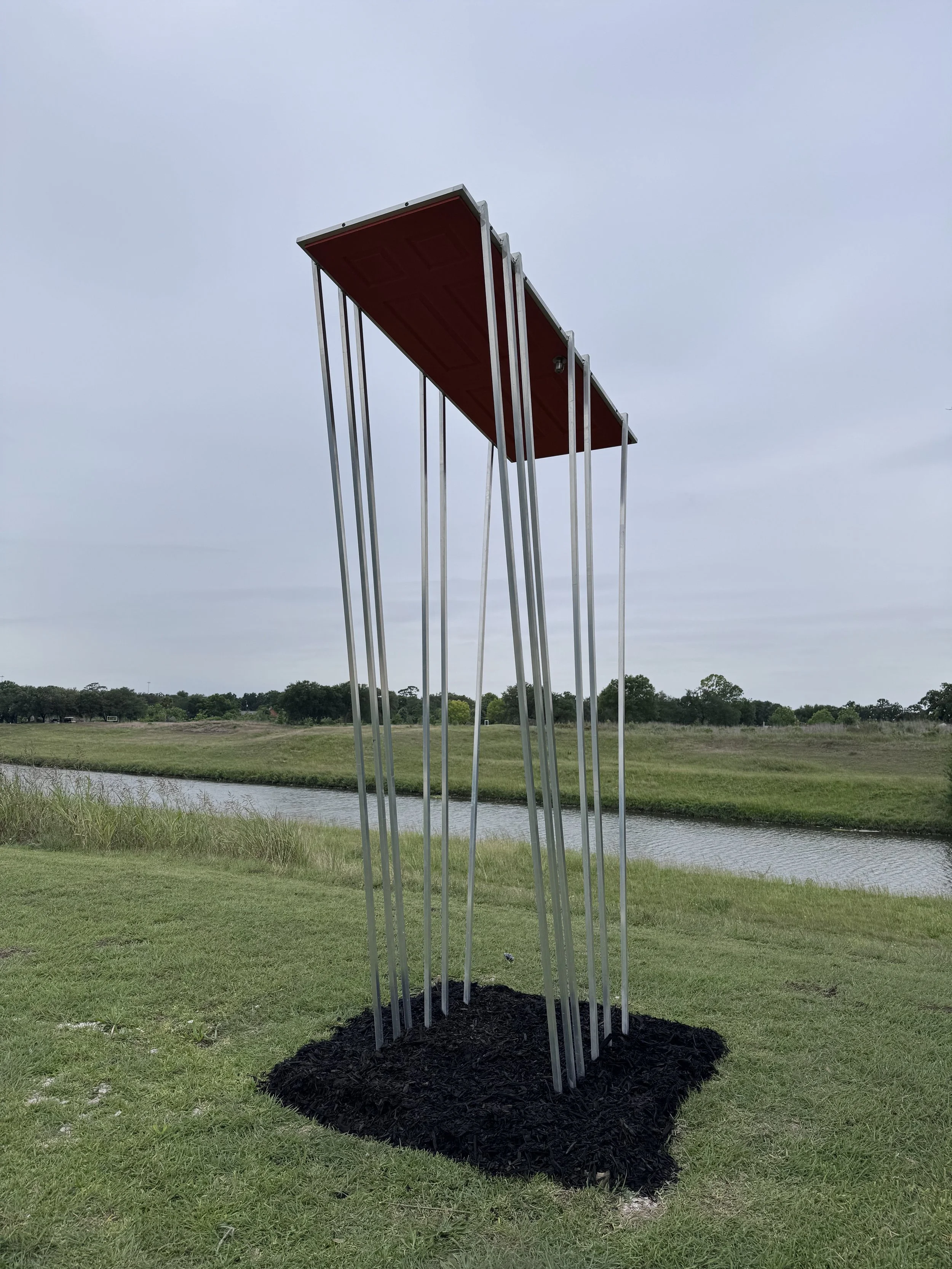 Fabrication and Installation of "The Door to Mountport" in Houston Texas