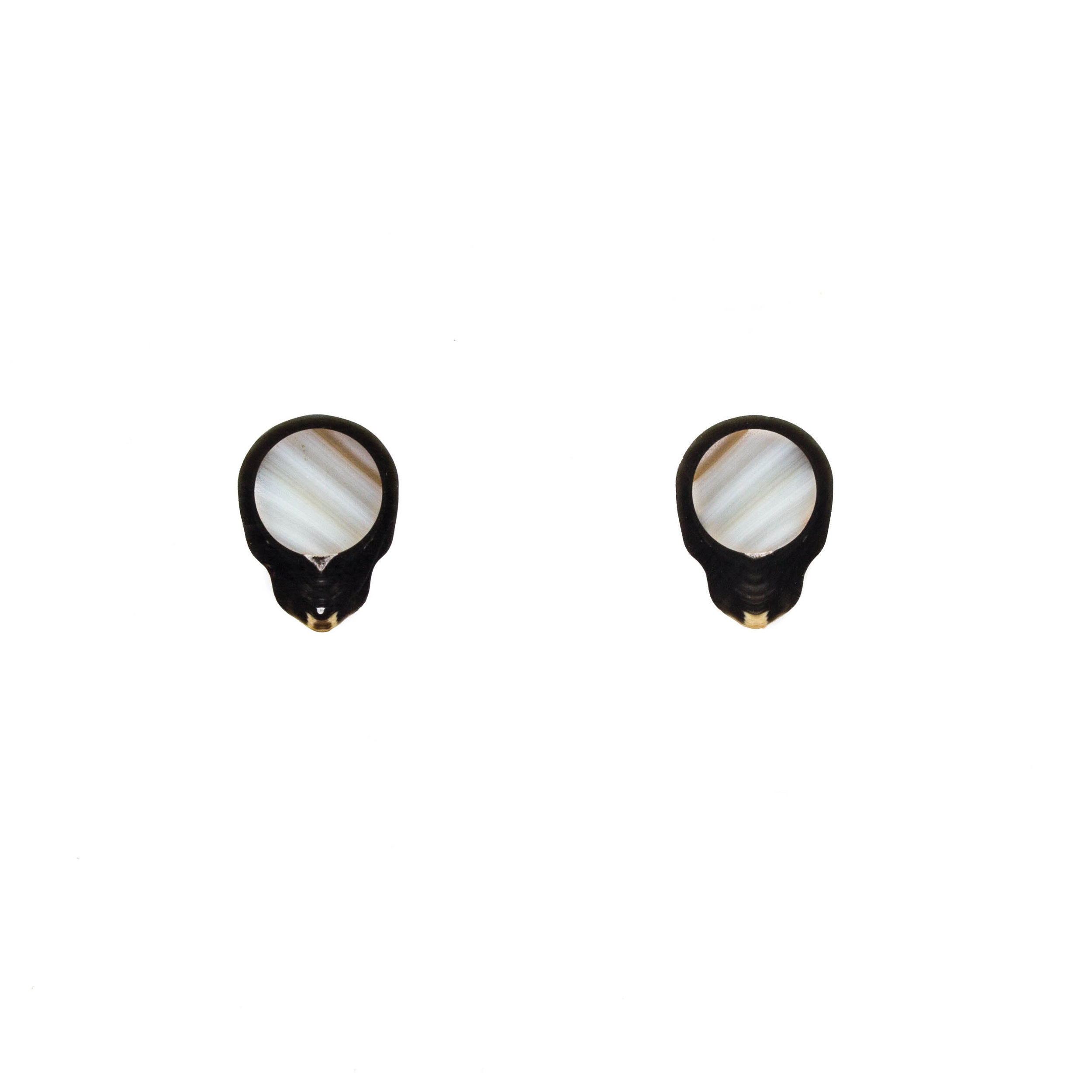 Black Tahitian Pearl Post Earrings