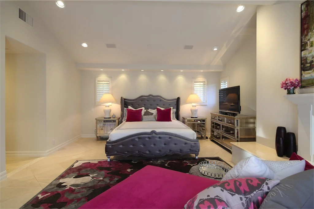 Master Bedroom with Colorful Rug
