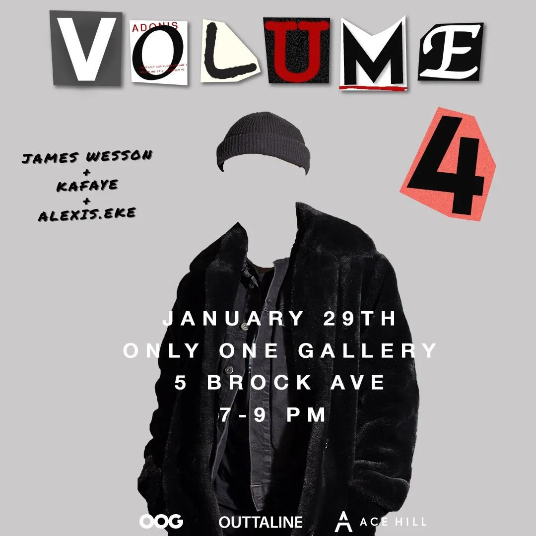         &lt;/iframe&gt;"        

 
   Volume Episode 4 at  OnlyOneGallery   Performances by Kafayé (@ fathermelanin ) and James Wesson ( @jameswesson_ )  Art by Alexis Eke ( @alexis.eke )  Volume is a showcase of Toronto's musical and artistic talen