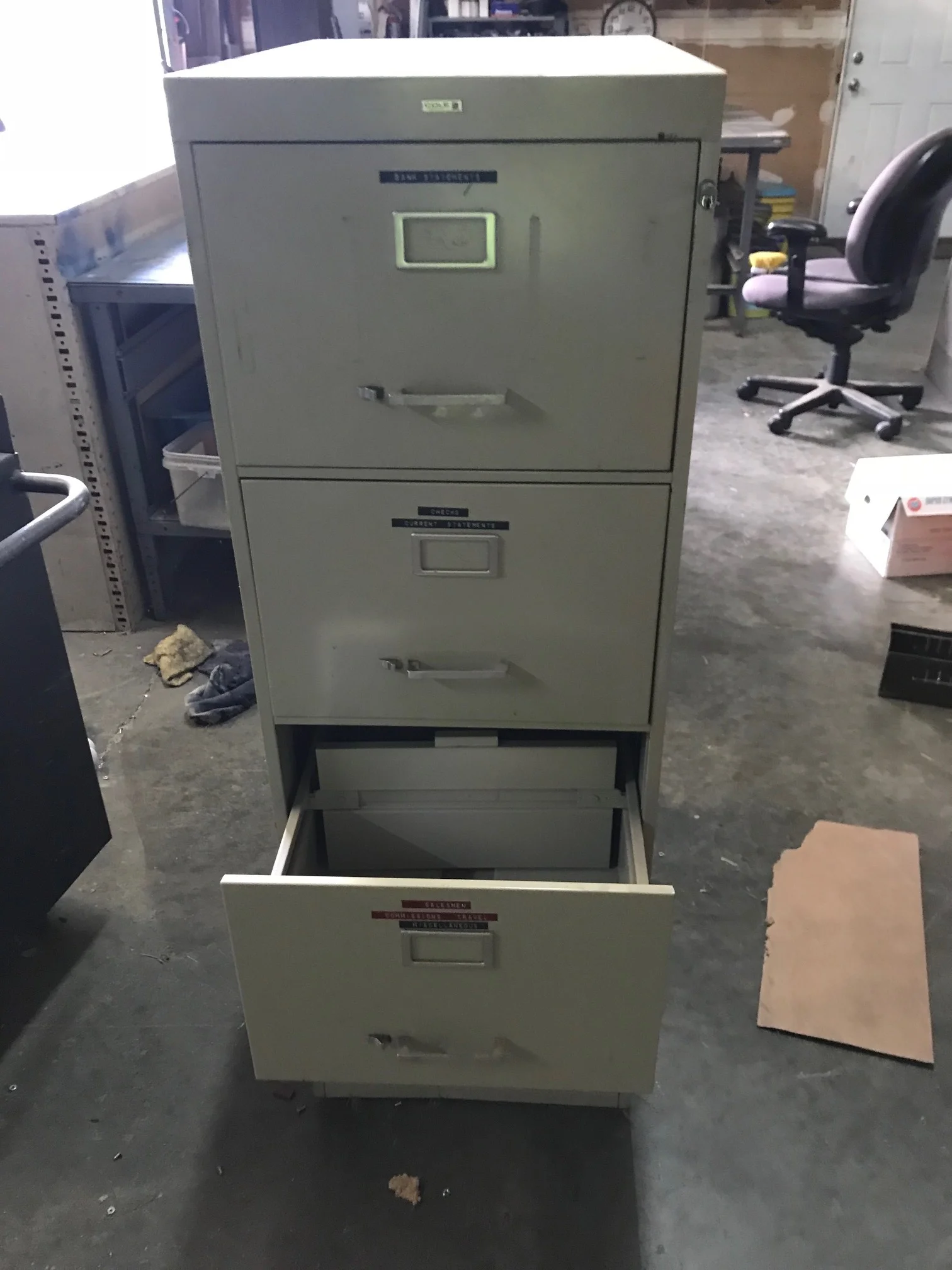 Filing Cabinet Used $65.00