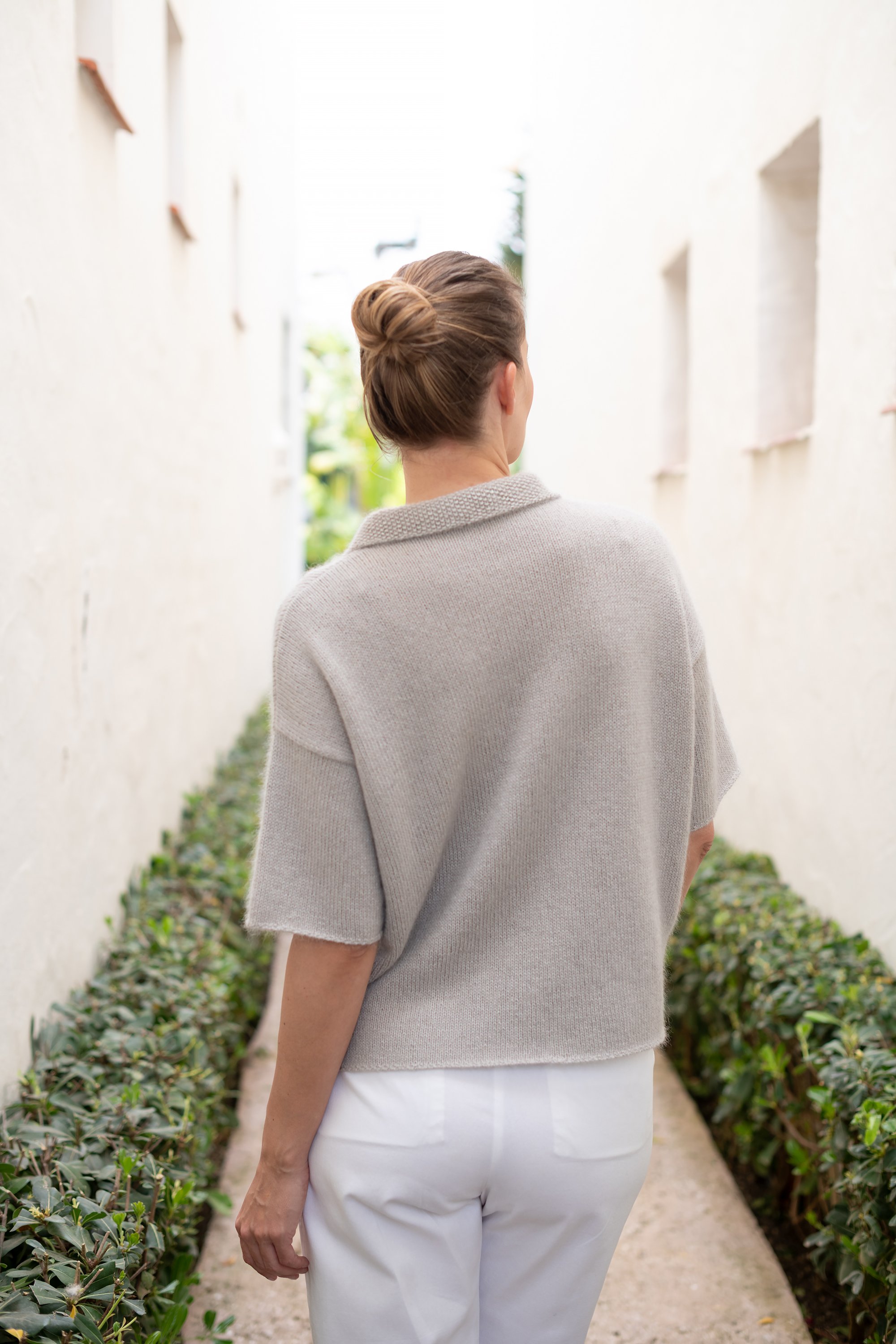 Studio Shirt sweater knitting pattern by Julie Hoover