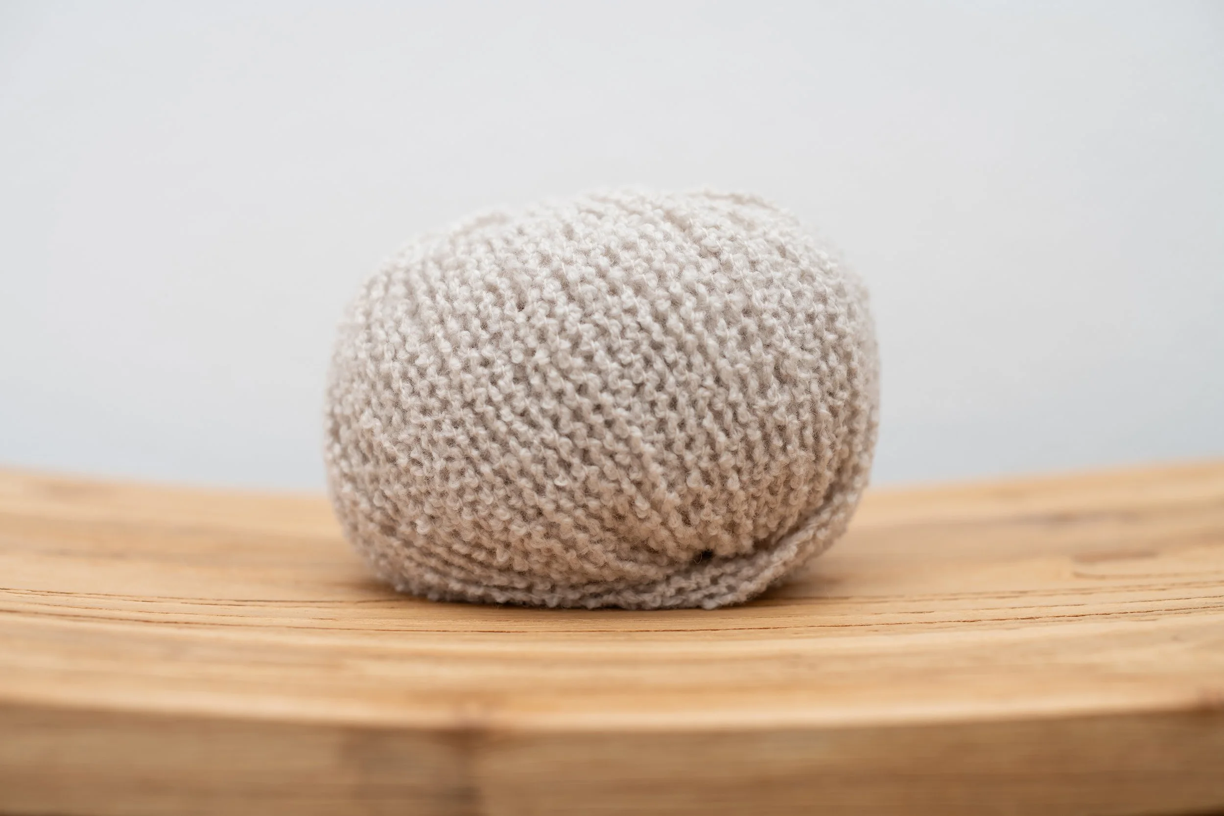 Lamana Como Grande Boucle yarn in the color Silk Grey for Julie Hoover Bailey knitting project kit