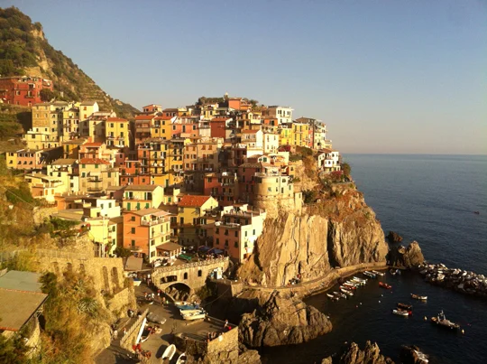 View of Manarola from the vineyard walk