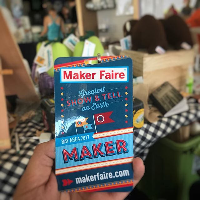 I'm here at @makerfaire @sfbazaar I'm hanging out with @janiexy in her booth all weekend. If you're in the neighborhood, come say hi!