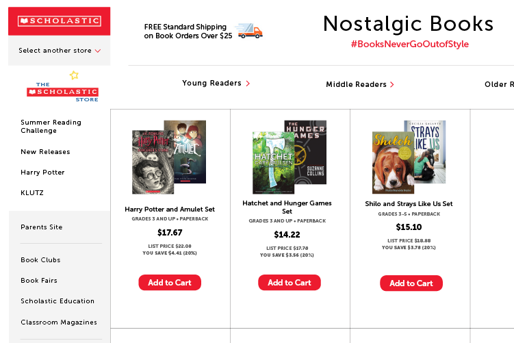 Nostalgic Books Web Mock-up