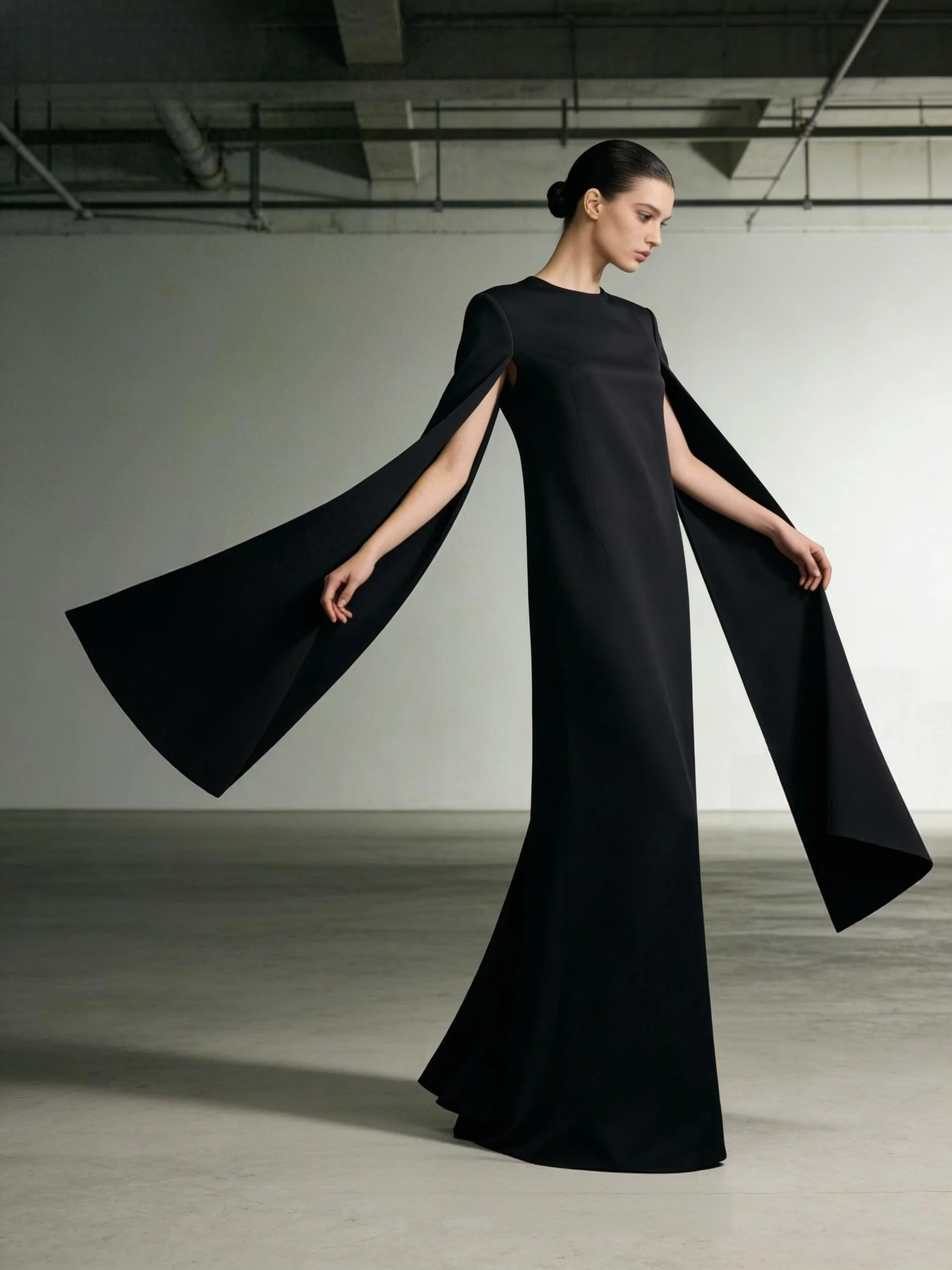 Shadowveil Cape Dress