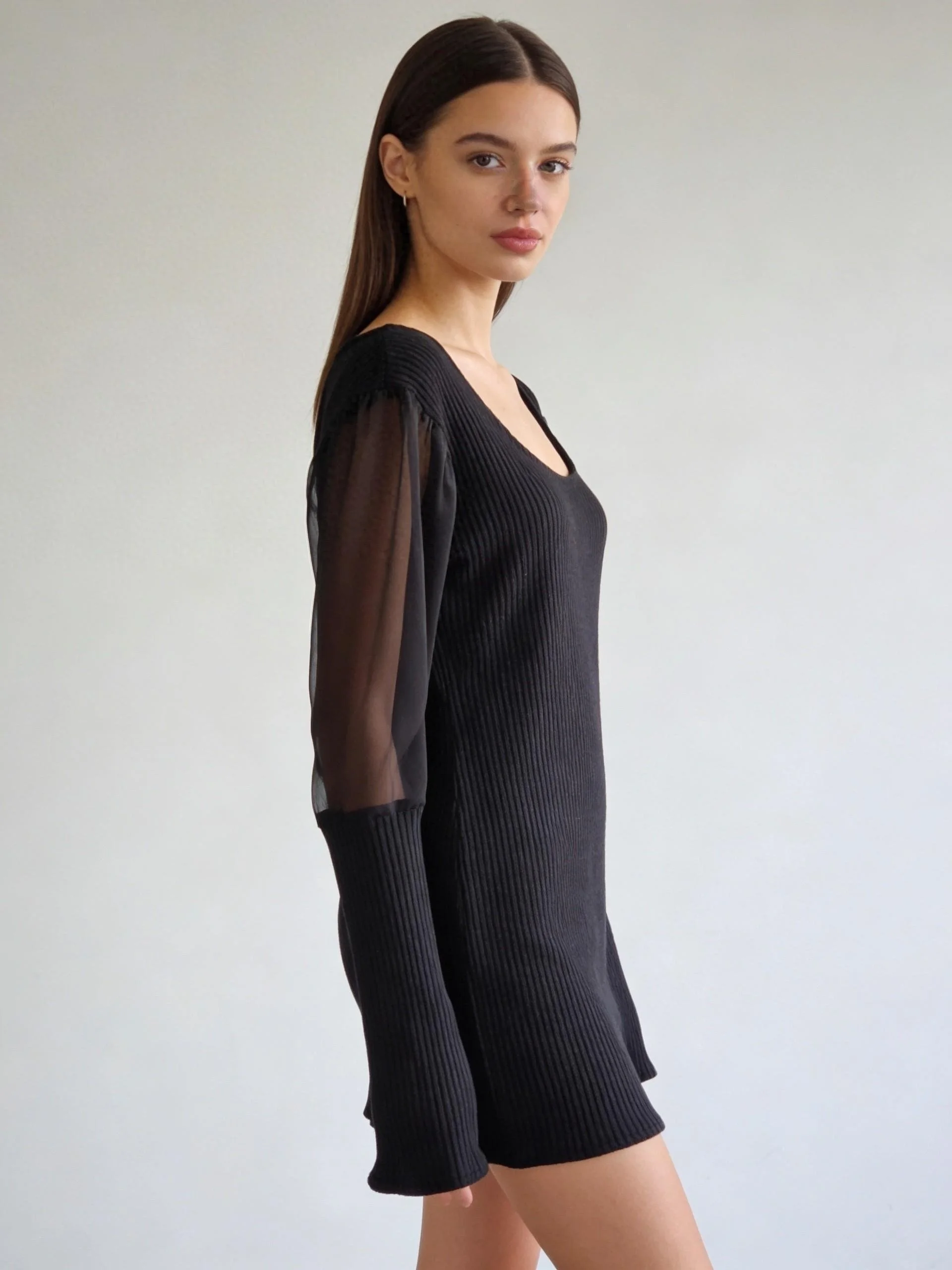 The Midnight Chiffon Mini Dress