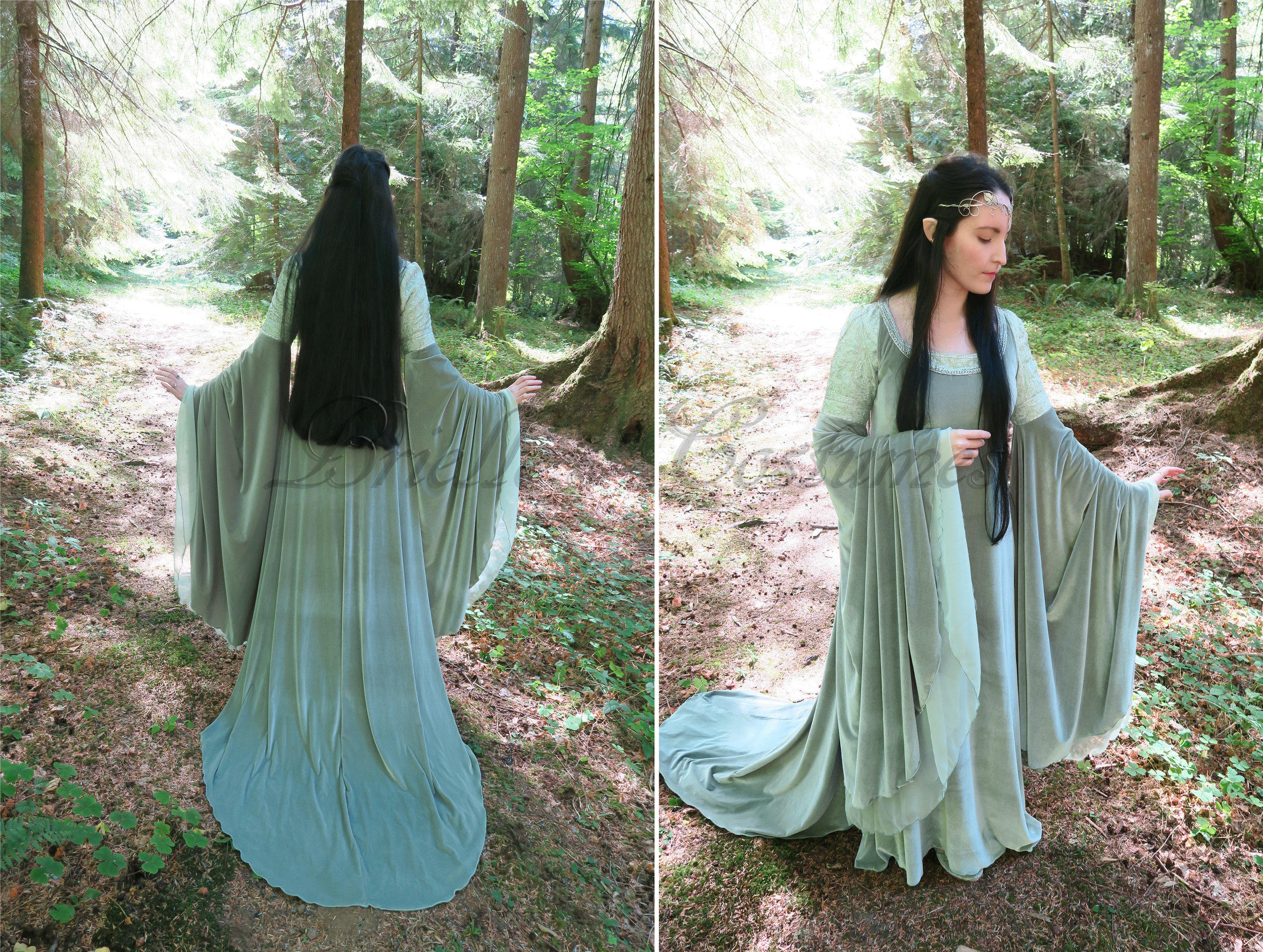Medieval gown Fantasy Wardrobe elven dress, arwen gown, lotr