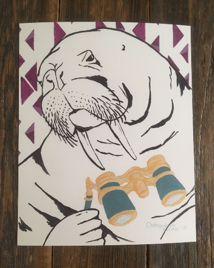 Outspoken Rhino Luciano Pavarotti opera walrus painting